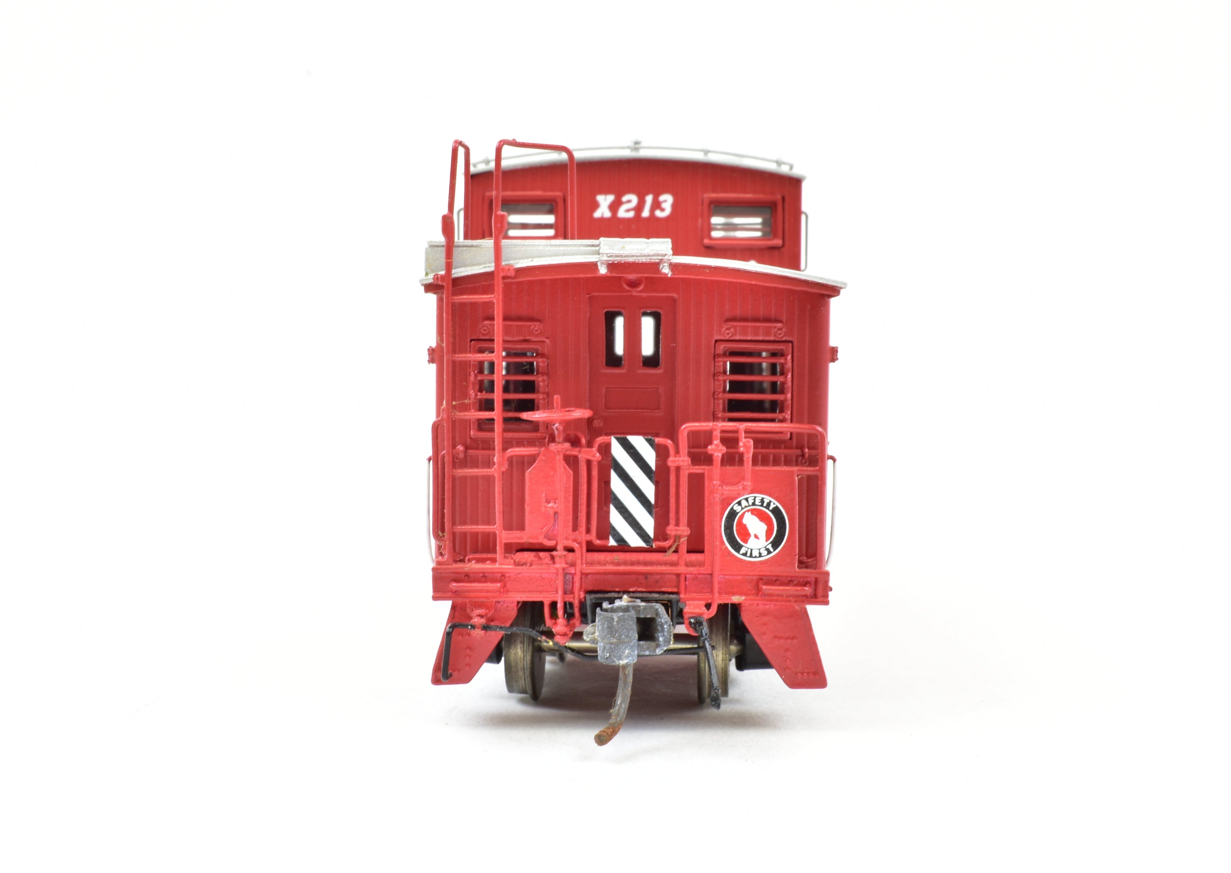 HO Brass OMI Overland Models' Great Northern 30' Factory - Painted Wood Caboose No. X - 213