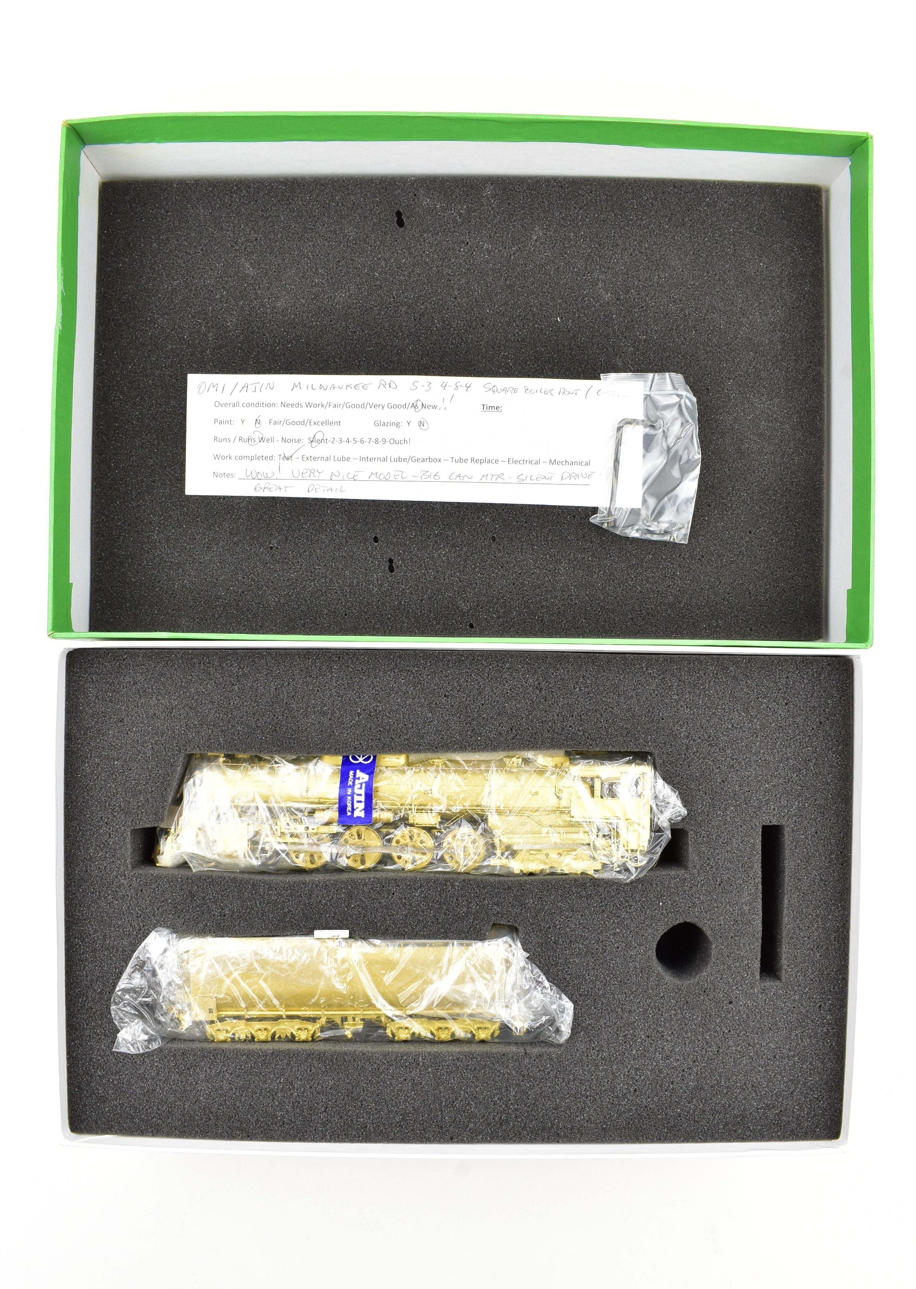 HO Scale Brass Model Train - Overland Models, Inc. MILW - Milwaukee Road S-3 4-8-4 Steam Locomotive with Squared Boiler Front