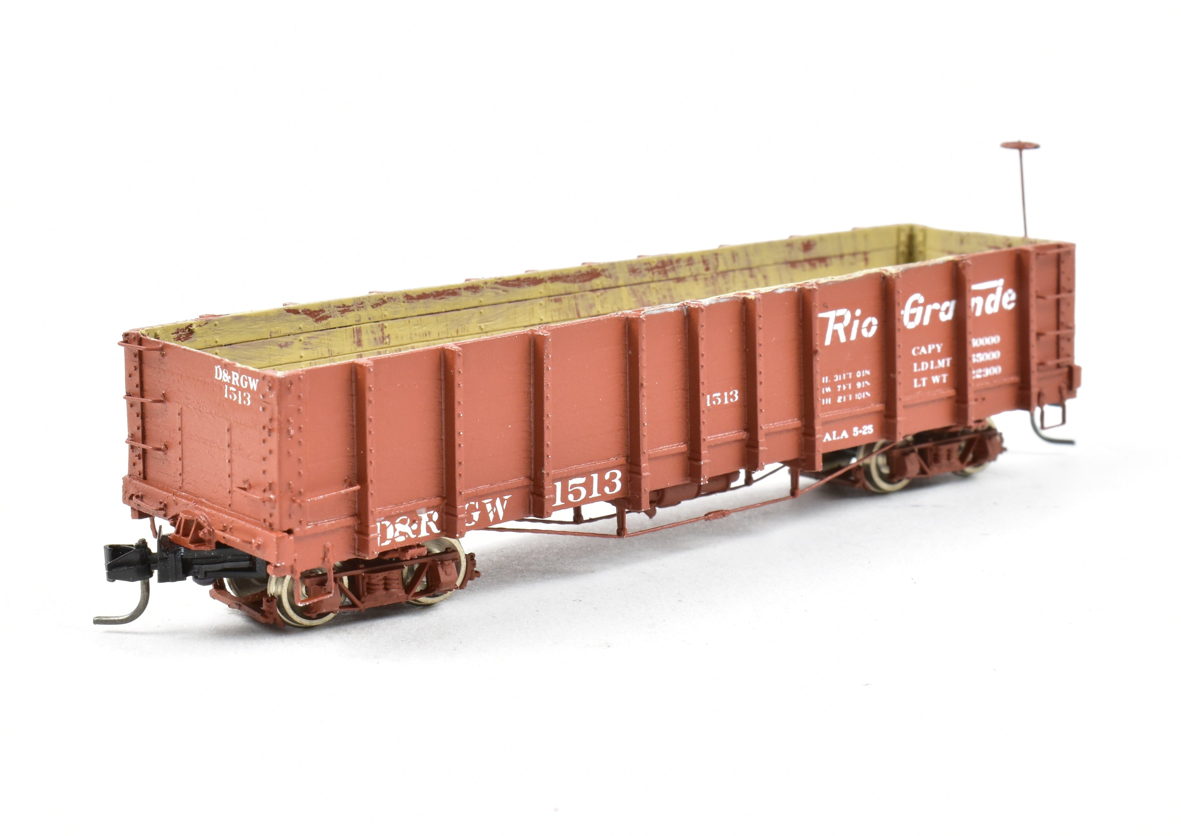 HOn3 Scale Custom - Built Denver & Rio Grande Western (D&RGW) Gondola Model of Leadville Supply Company from the 1940s, #1513