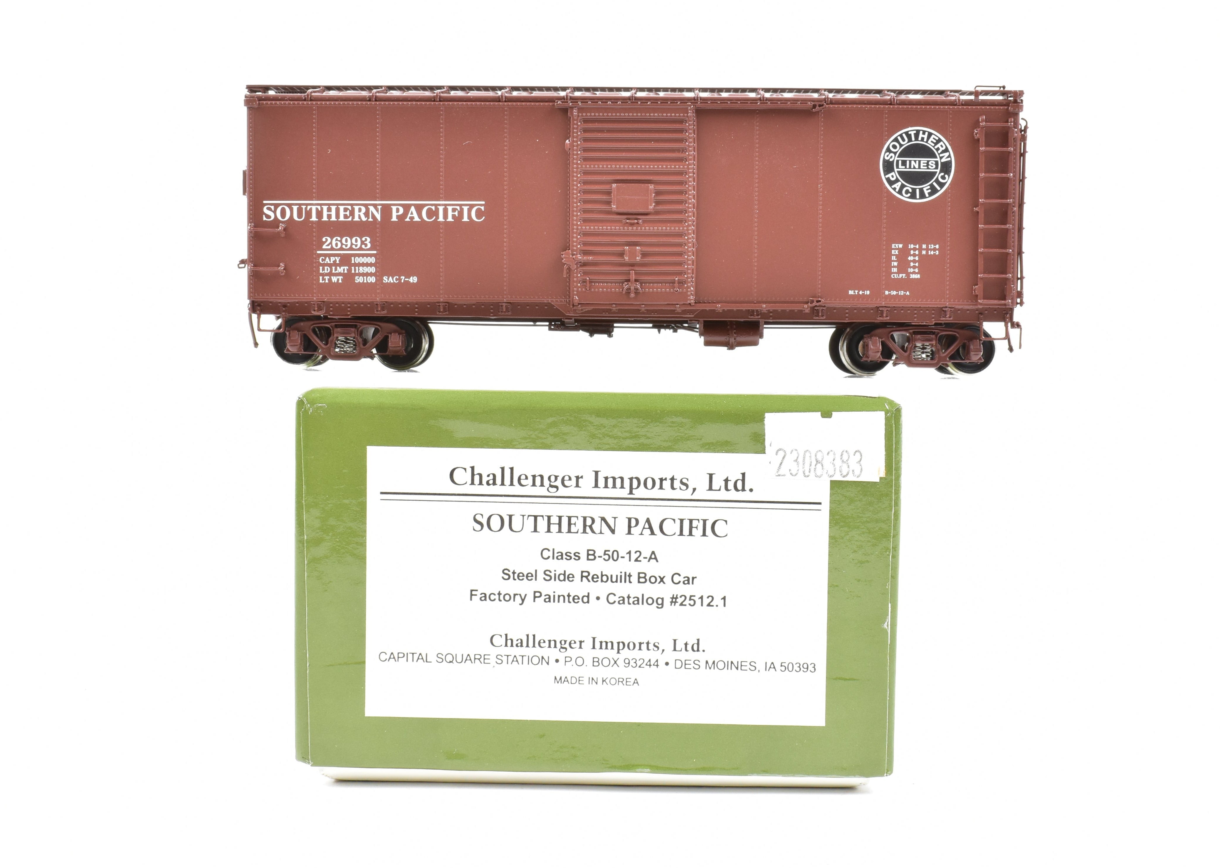 2001 HO Brass Southern Pacific Class B - 50 - 12 - A Box Car Model No. 26993