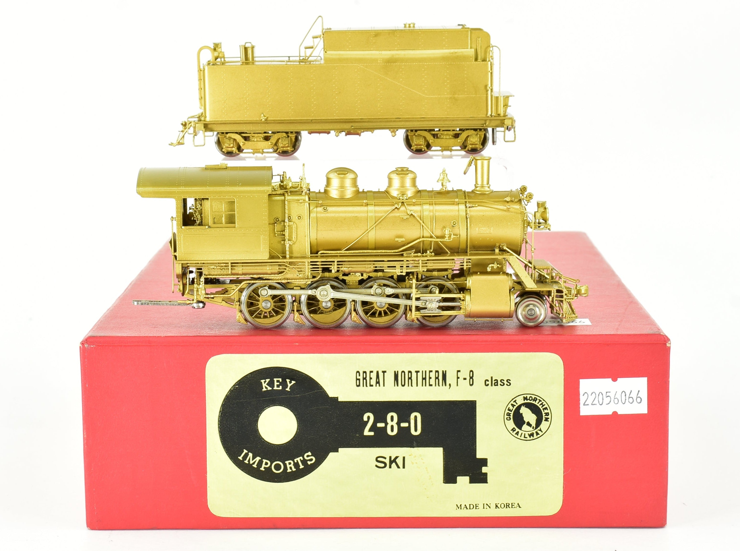 HO Scale Brass Key Imports Great Northern 2-8-0 Class F-8 Model Train Locomotive