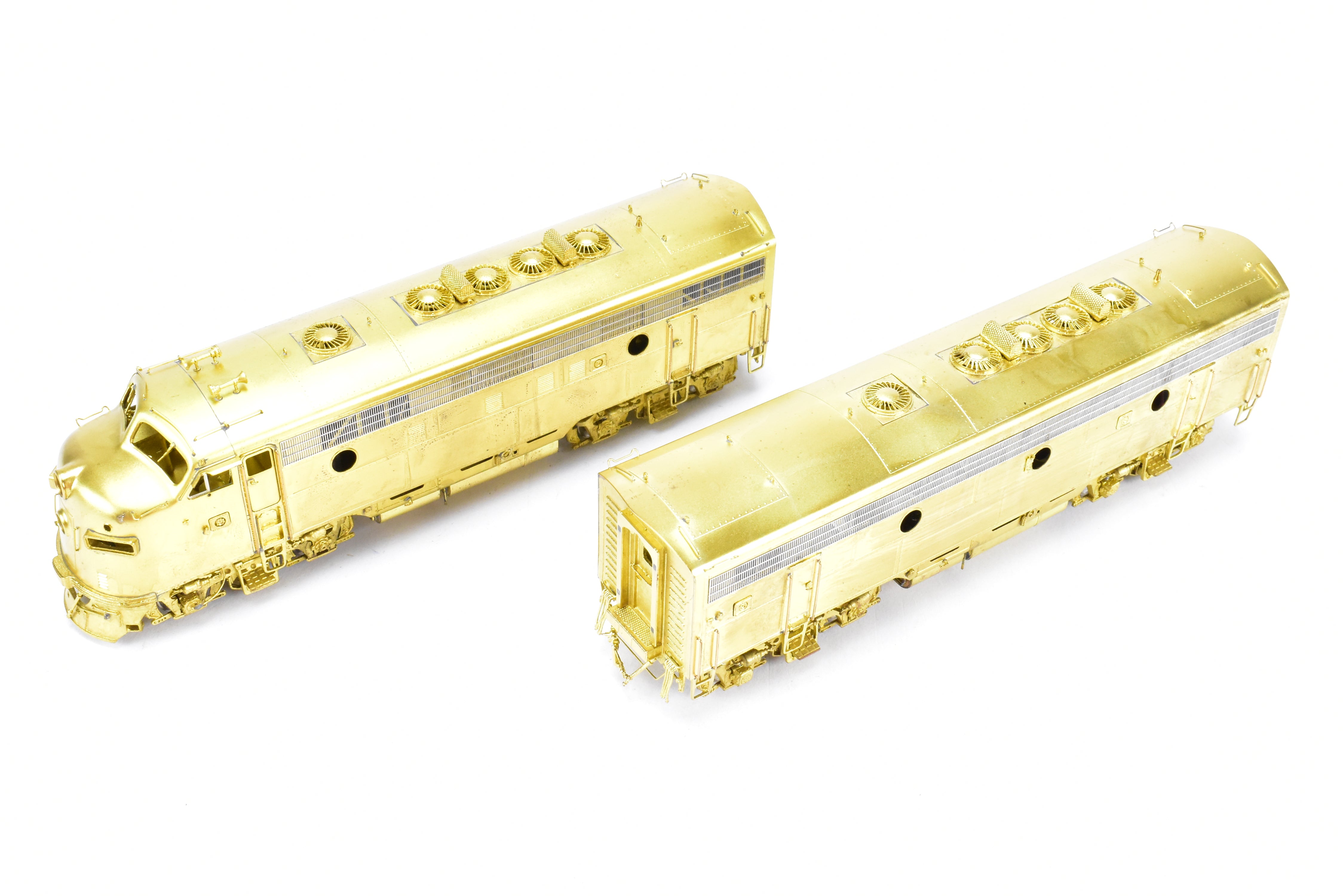 HO Scale Brass Model Train Set by Overland Models Inc. - Union Pacific EMD F7 A/B Freight Locomotives from the Late 1950's Era