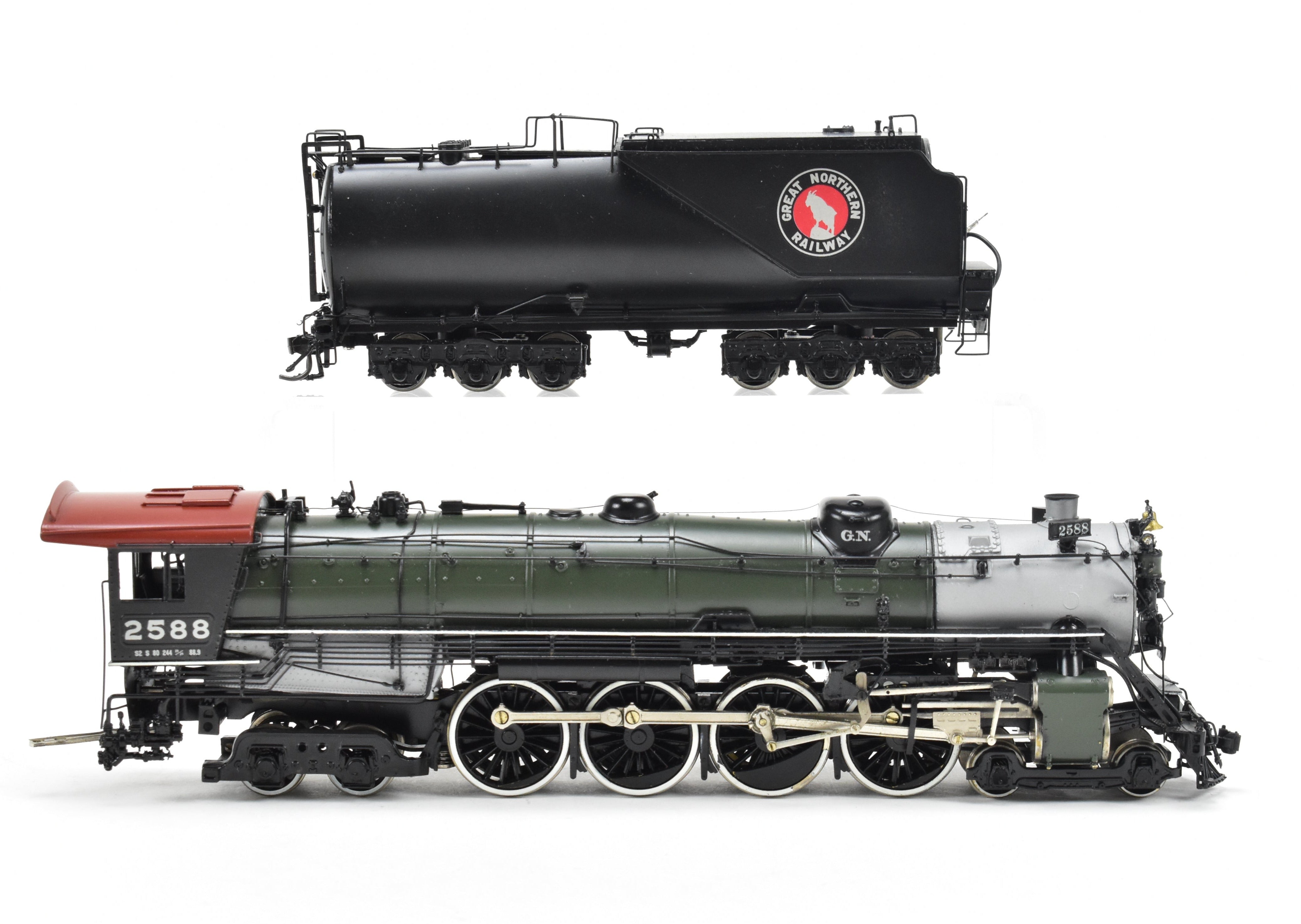 HO Brass GN Great Northern S-2 4-8-4 Professionally Painted by Hal Maynard