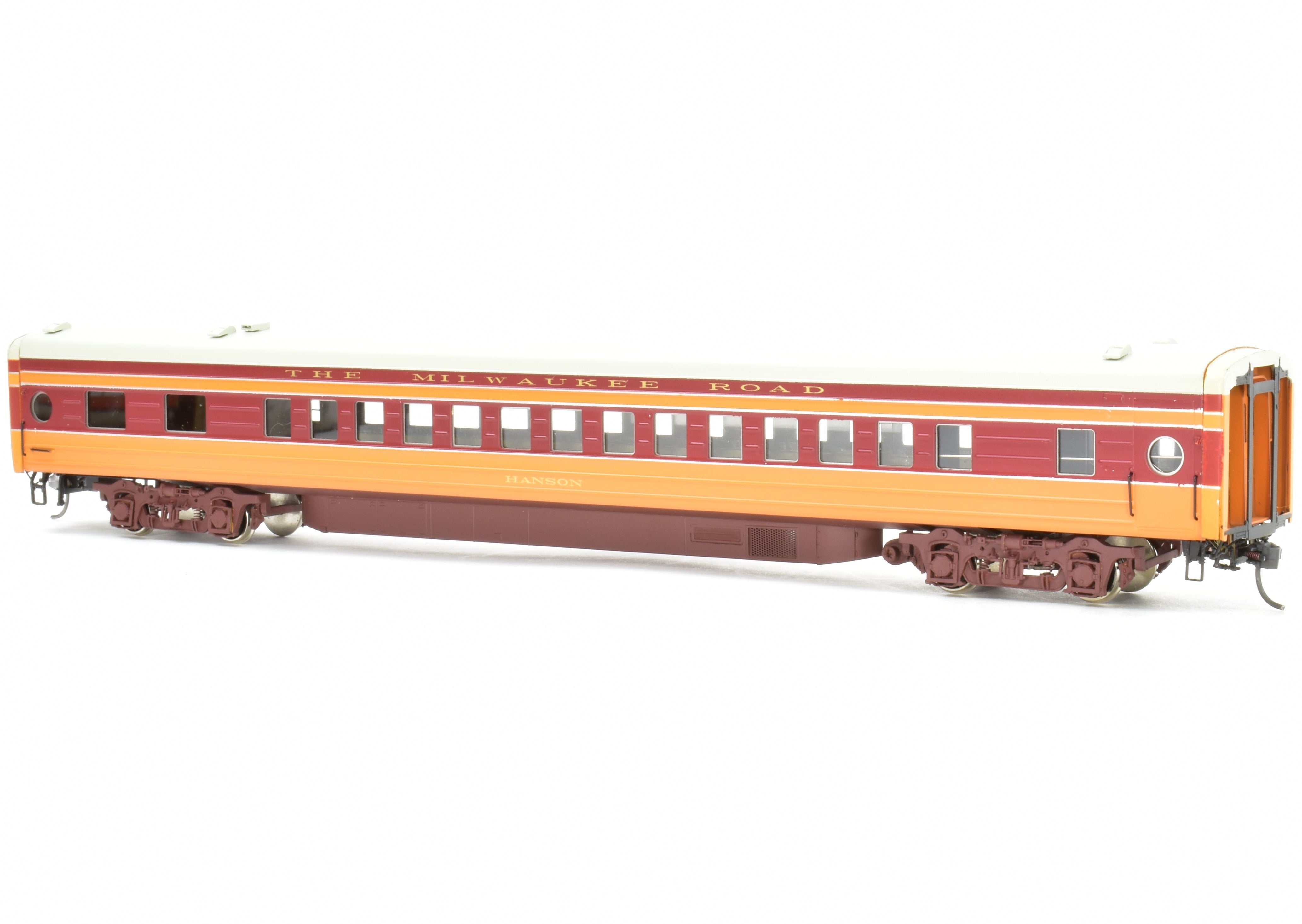 HO Scale Brass Model Train Set - Precision Scale Co. Milwaukee Road 1939 Hiawatha 9 - Car Factory - Painted Set