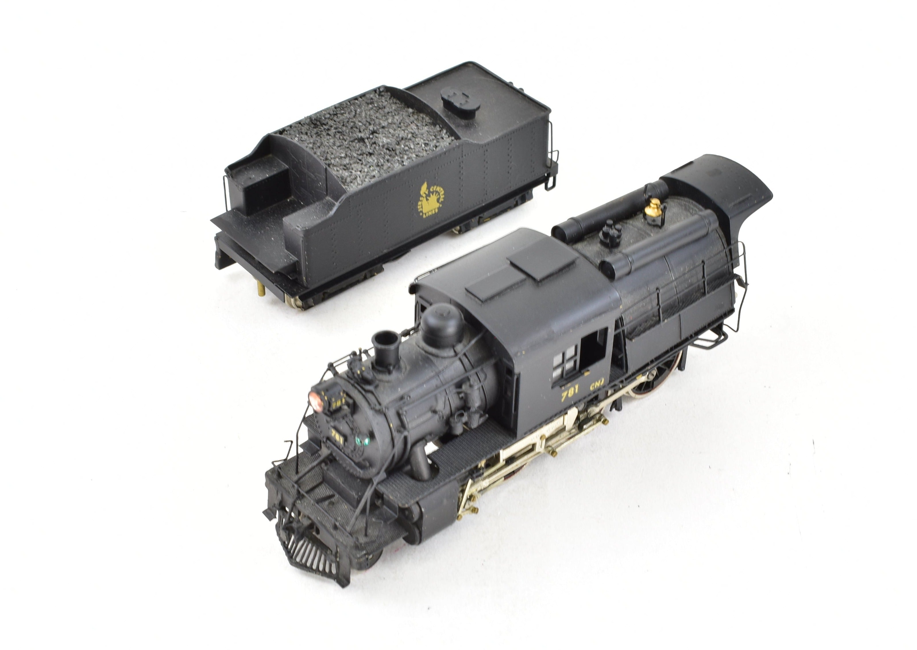 Custom Painted HO Brass Red Ball 4-6-0 Camelback Model of Central Railroad Of New Jersey