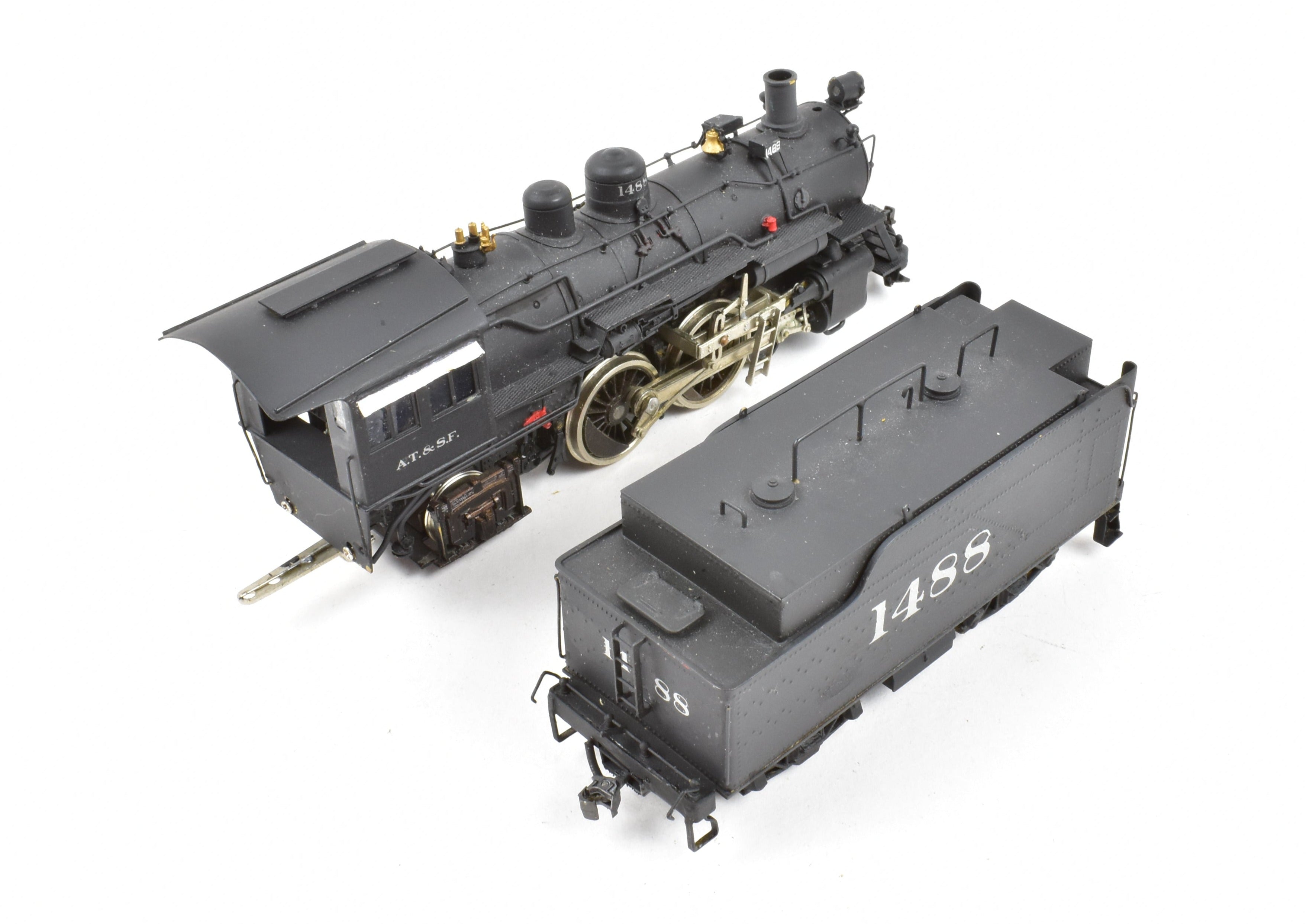 HO Scale Brass Balboa ATSF - Santa Fe 1480 Class 4-4-2 Atlantic Steam Locomotive Model with CP #1488