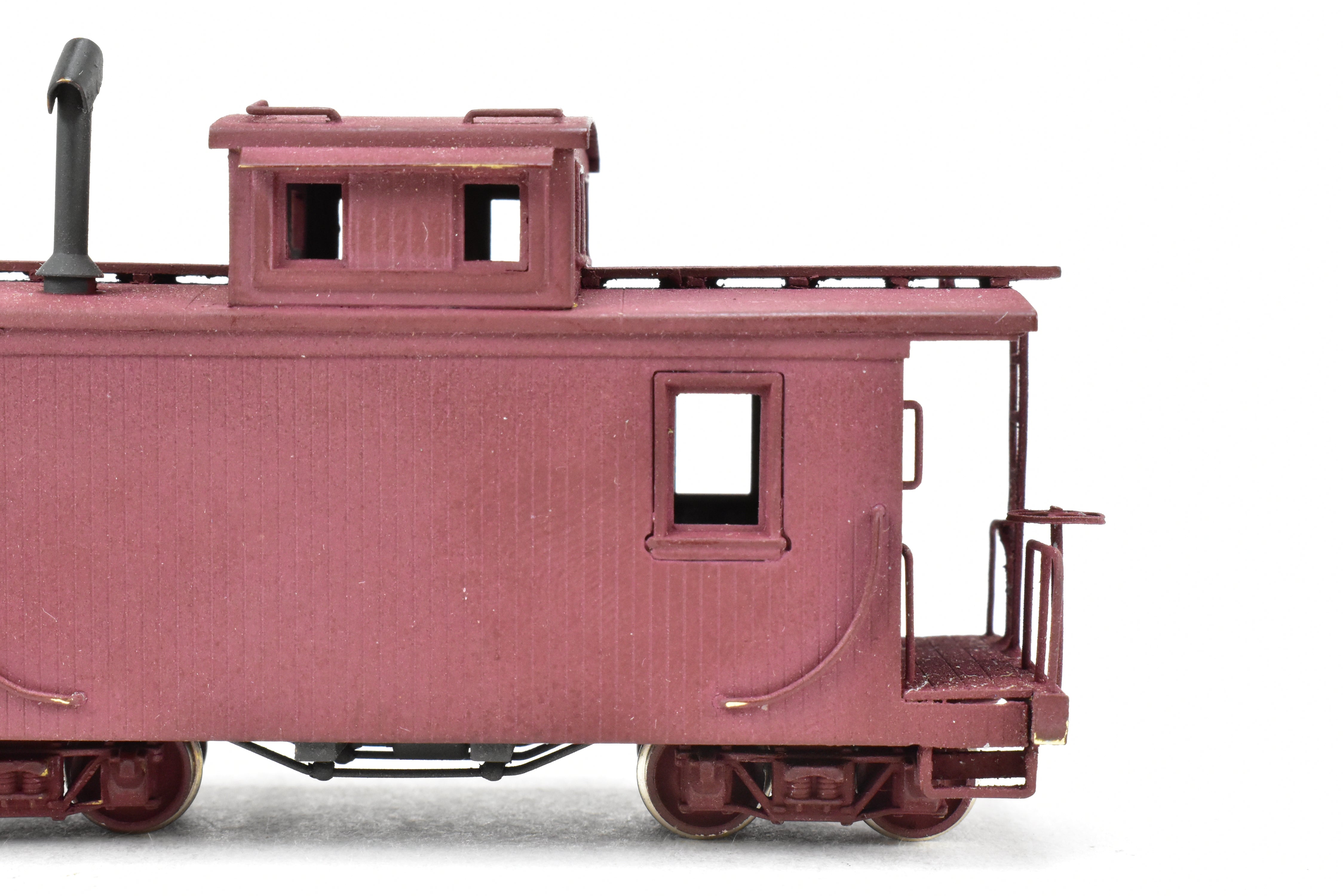 HOn3 Brass PFM - Denver & Rio Grande Western Unlettered Short Caboose in Red, No Box