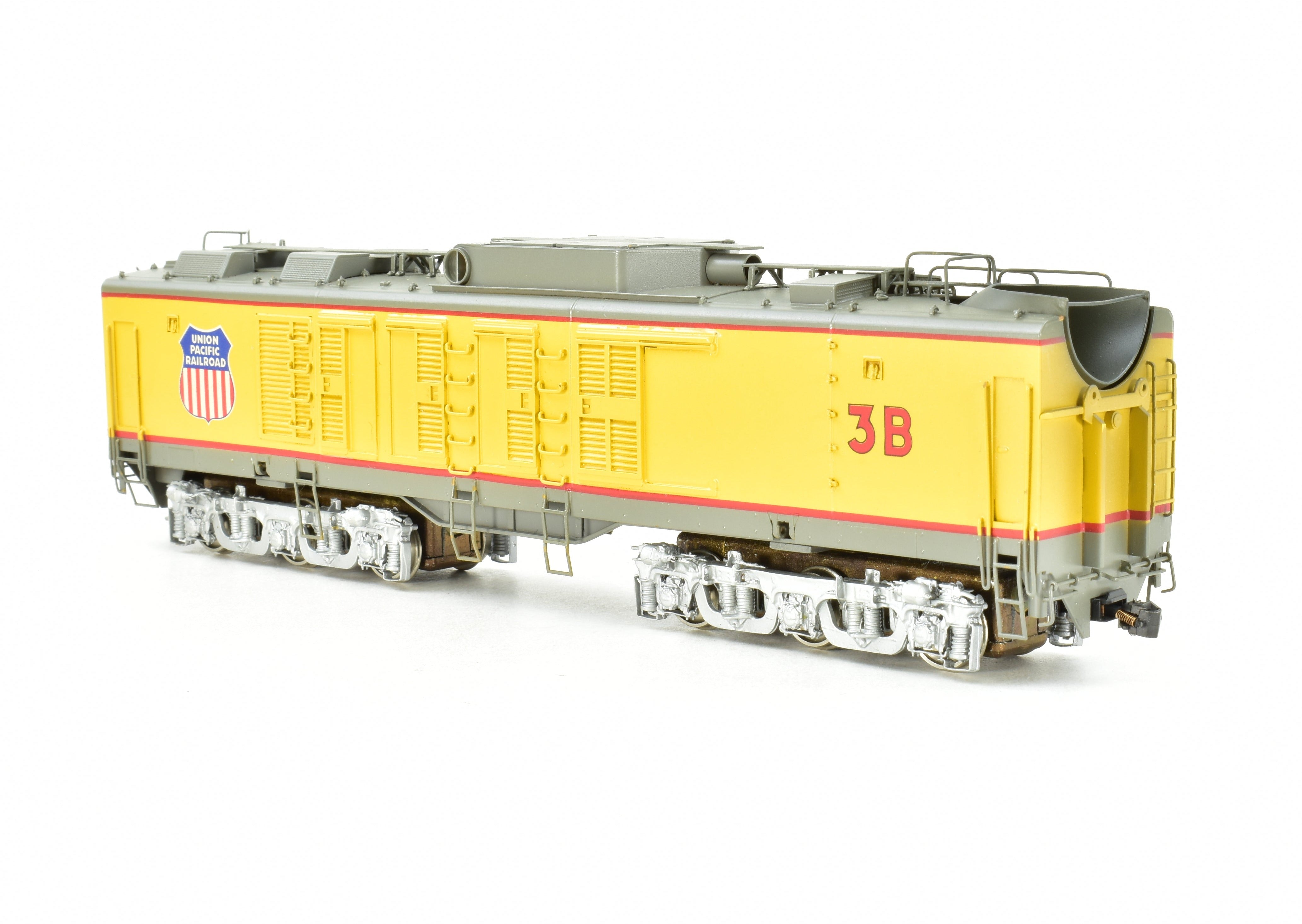 HO Scale Brass ALCO Union Pacific 3-Unit Gas Turbine Electric Model Train - Big Blow Variant with Custom Paint, DCC & Tsunami Sound