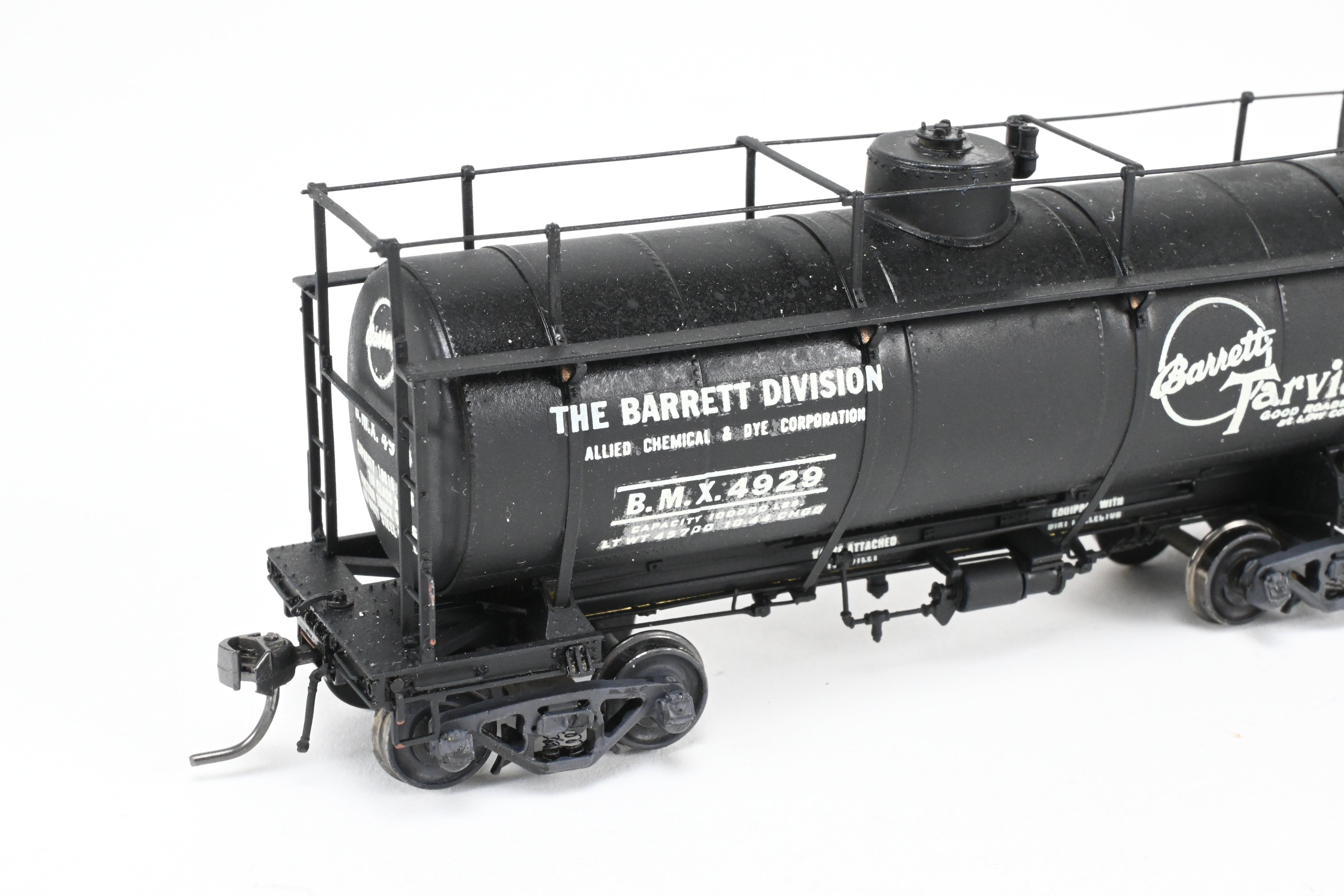 HO Brass NWSL - Northwest Short Line Logging Tank Car Custom-Painted for Barrett Tarvia