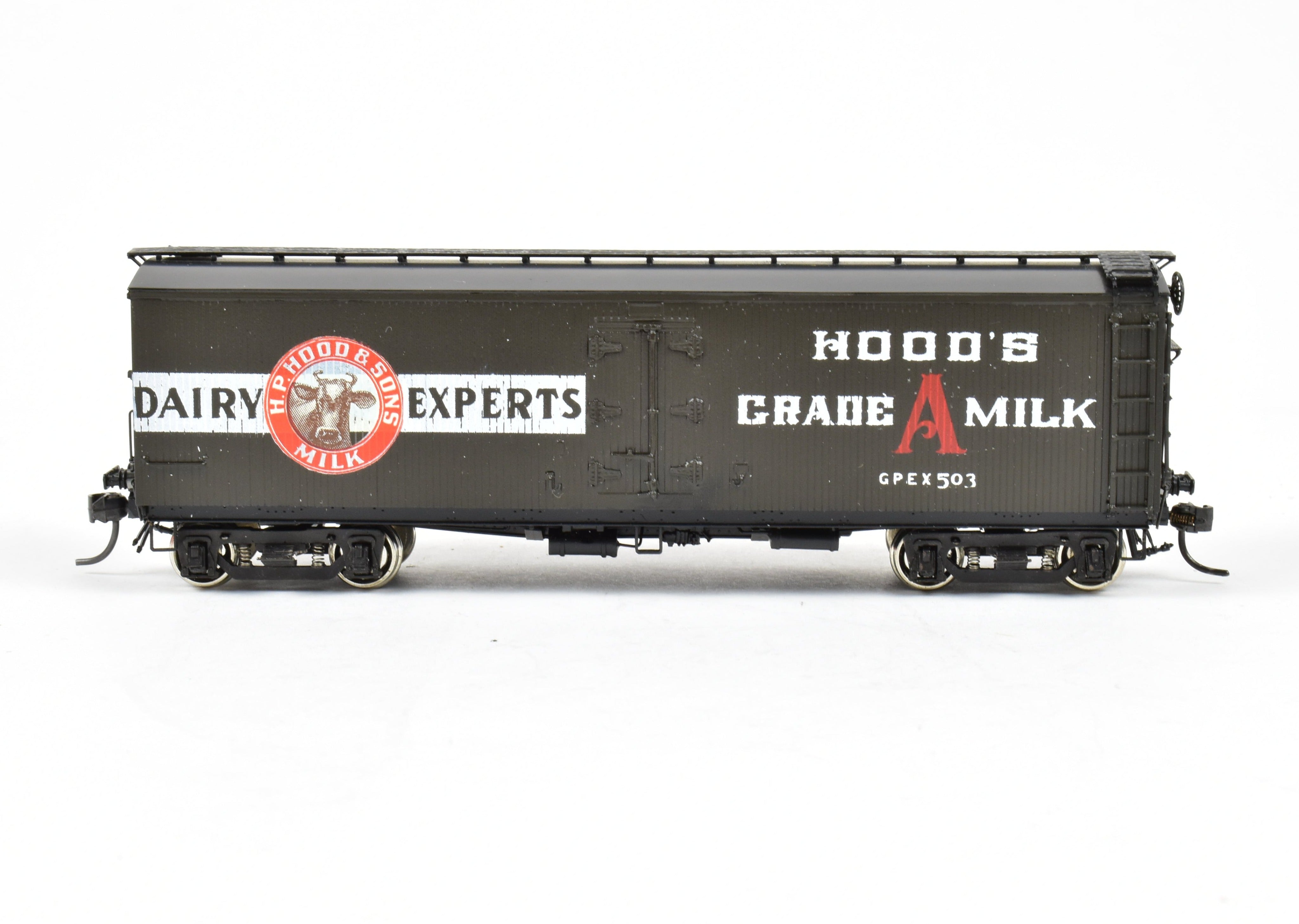 High - Quality HO Scale Brass Precision Scale Co. Model Train GPEX 41 - Foot Wood Sheath Milk Tank Car Hoods FP for Collectors