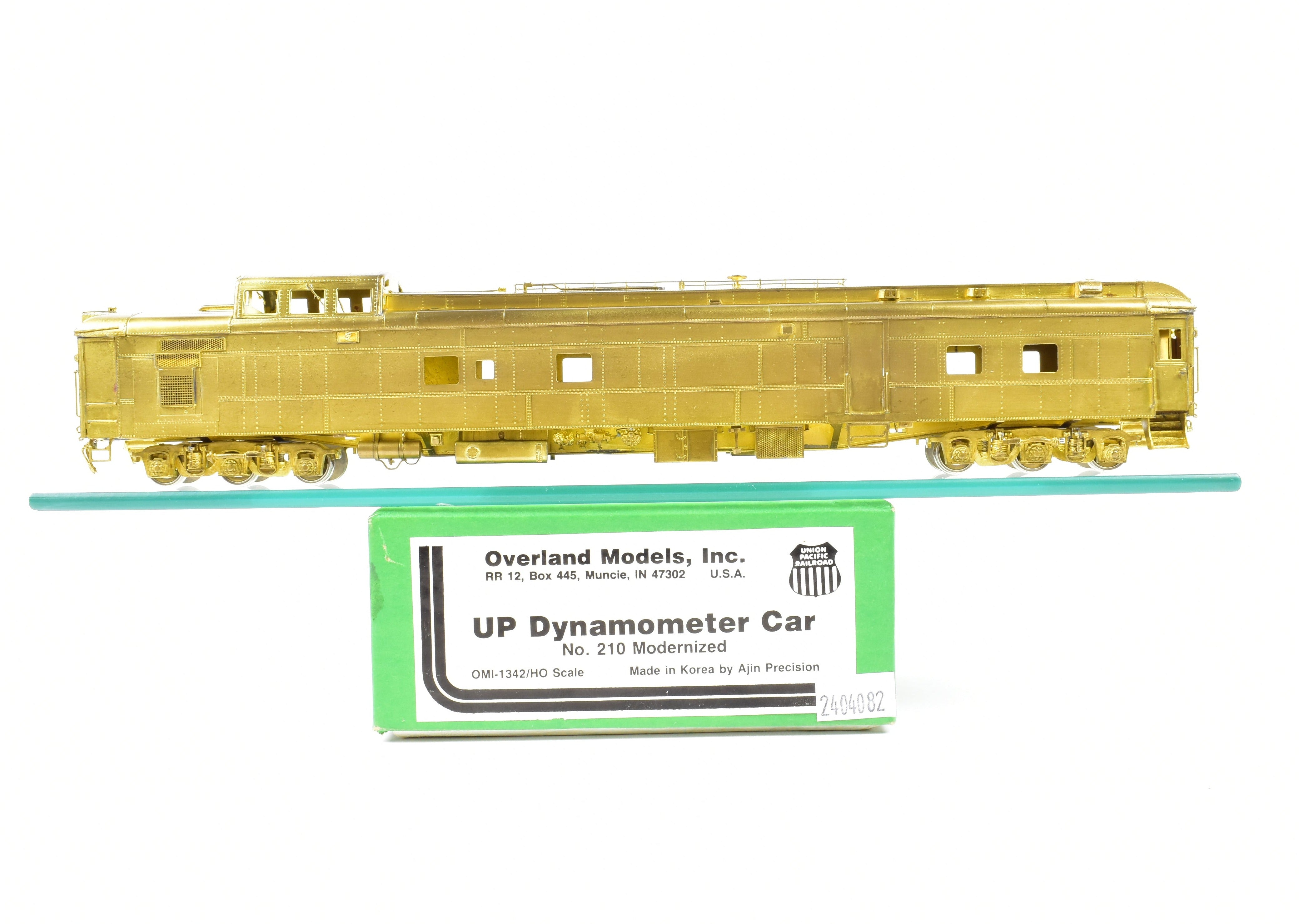 HO Scale Brass Dynamometer Car Model - Overland Models, Inc. Union Pacific #210 in Modernized Configuration