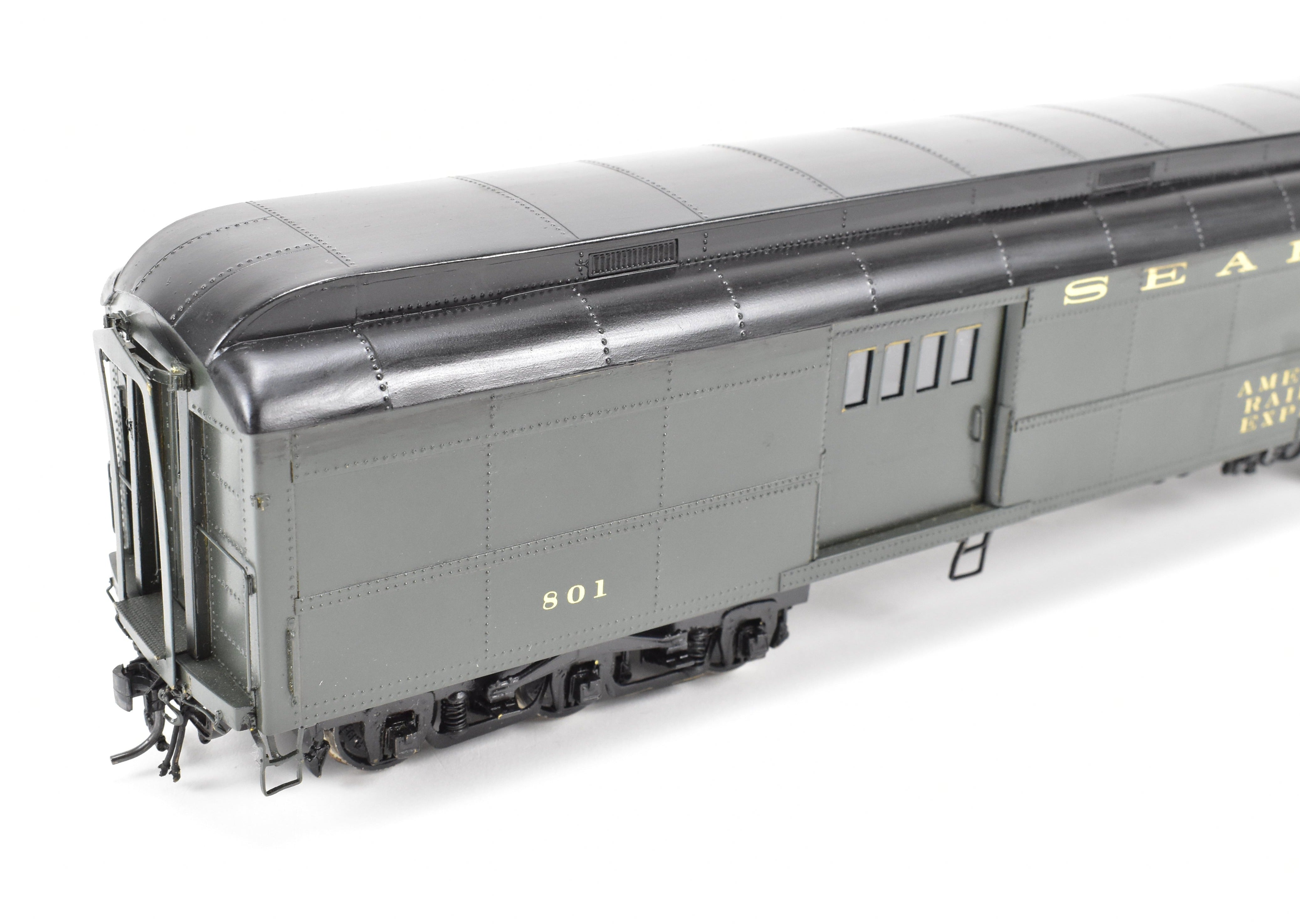 O Scale Brass Model PSC - Precision Scale Co. SAL - Seaboard Air Line Pullman Standard Heavyweight Baggage Car with 74'-6 Double-Doors and Custom Painting