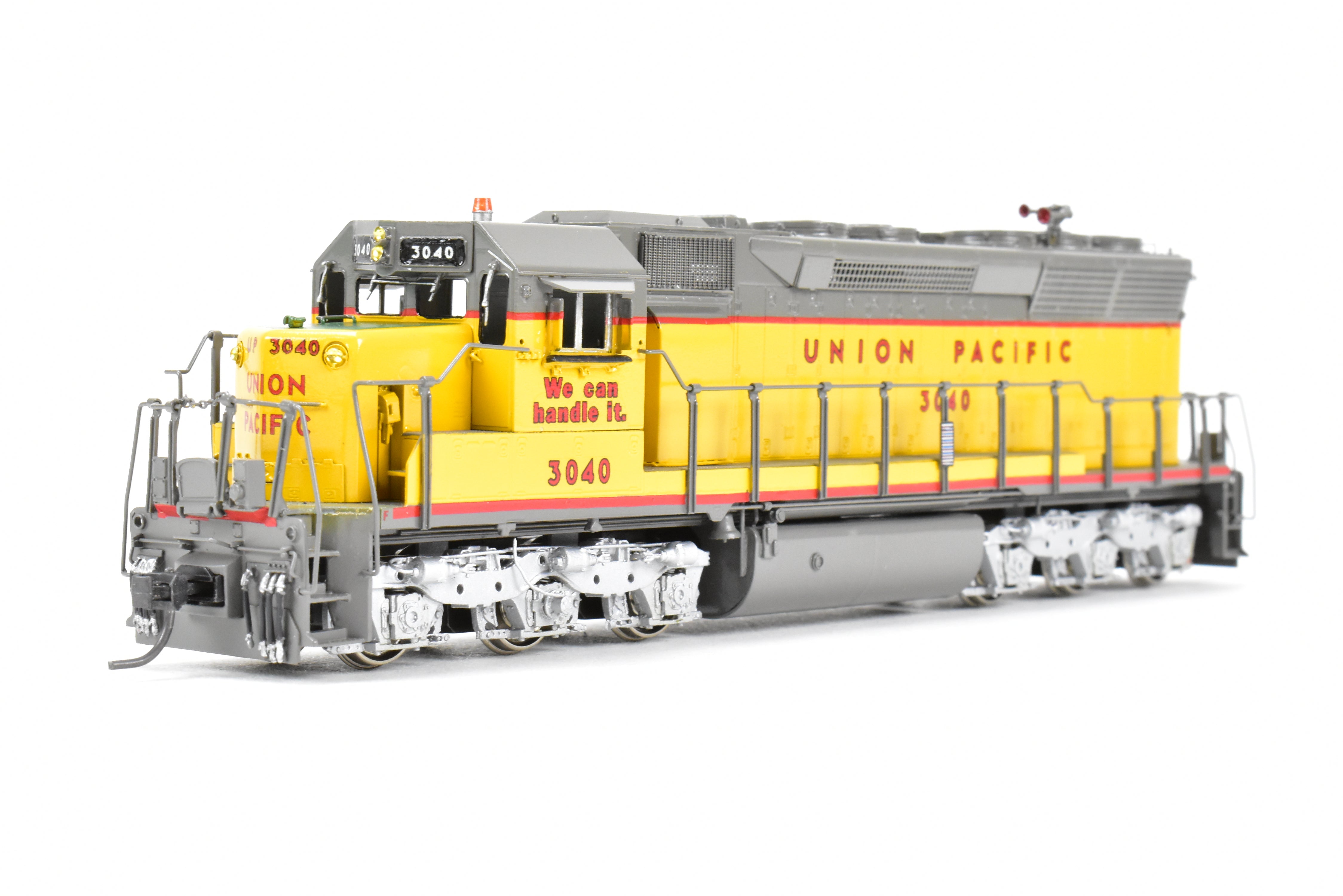 HO Scale Brass Model Train - Overland Models Inc. Union Pacific EMD SD40X Locomotives Nos. 3040 - 3045 with Flared Radiators, Featuring CP #3040