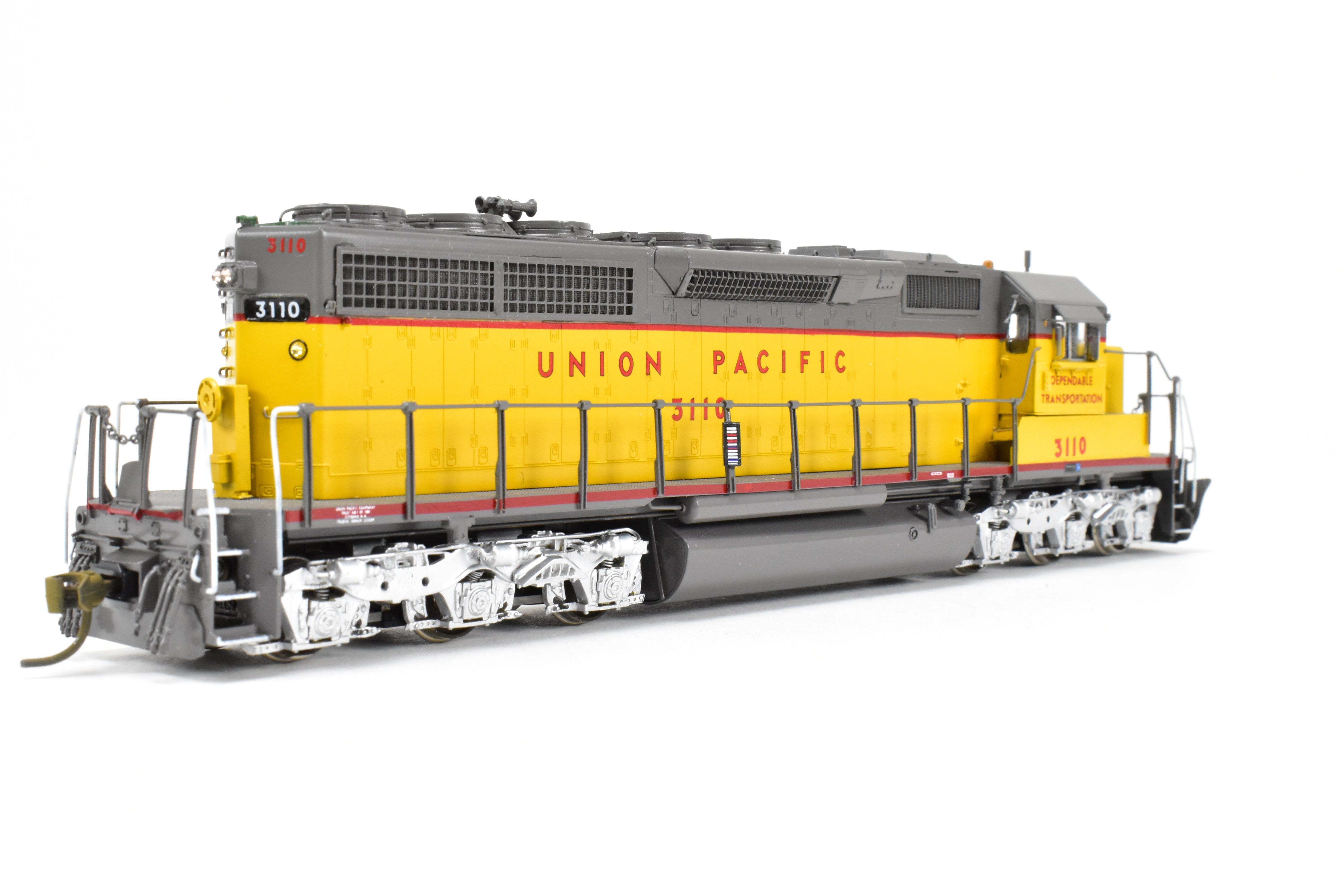 HO Scale Brass Model Train by Overland Models Inc. - Union Pacific EMD SD40 Locomotives with Road Numbers from 3083 to 3122, Specifically CP #3110