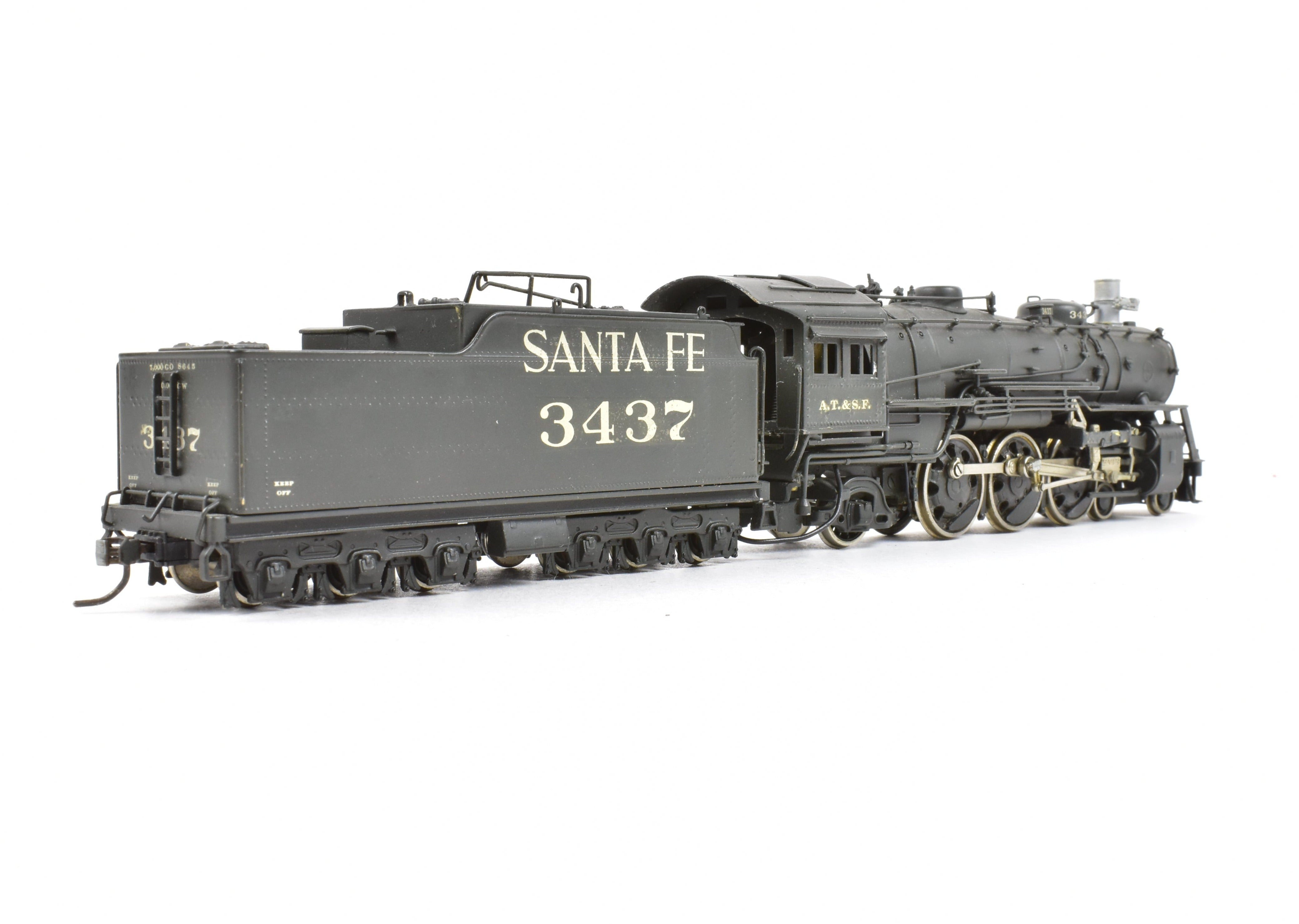 HO Scale Brass Balboa ATSF Santa Fe 3400 Class 4-6-2 Pacific Locomotive CP #3437