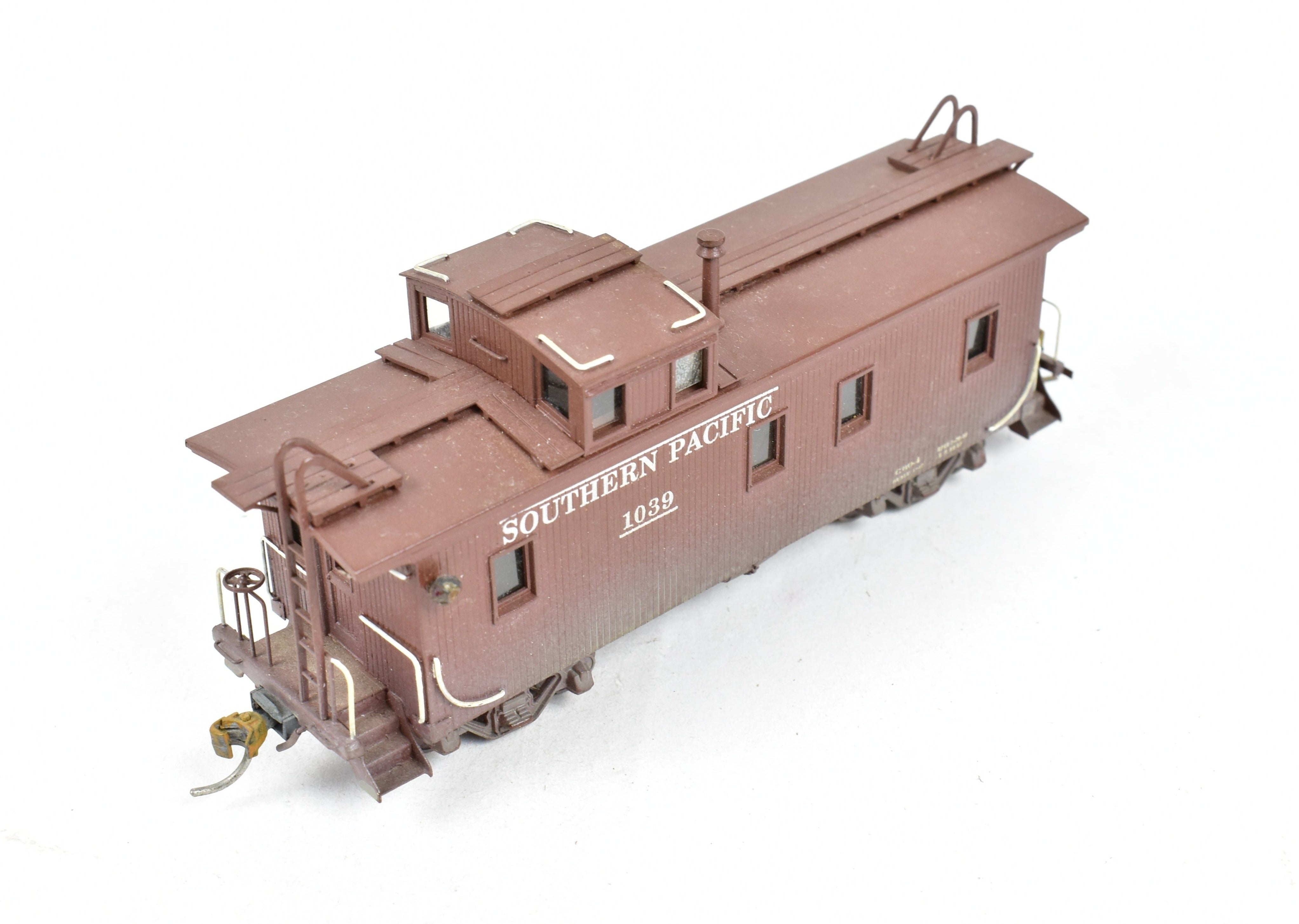 HO Scale Brass Balboa SP - Southern Pacific C30 - 1 Wood Caboose Model with Custom Painting and Weathering