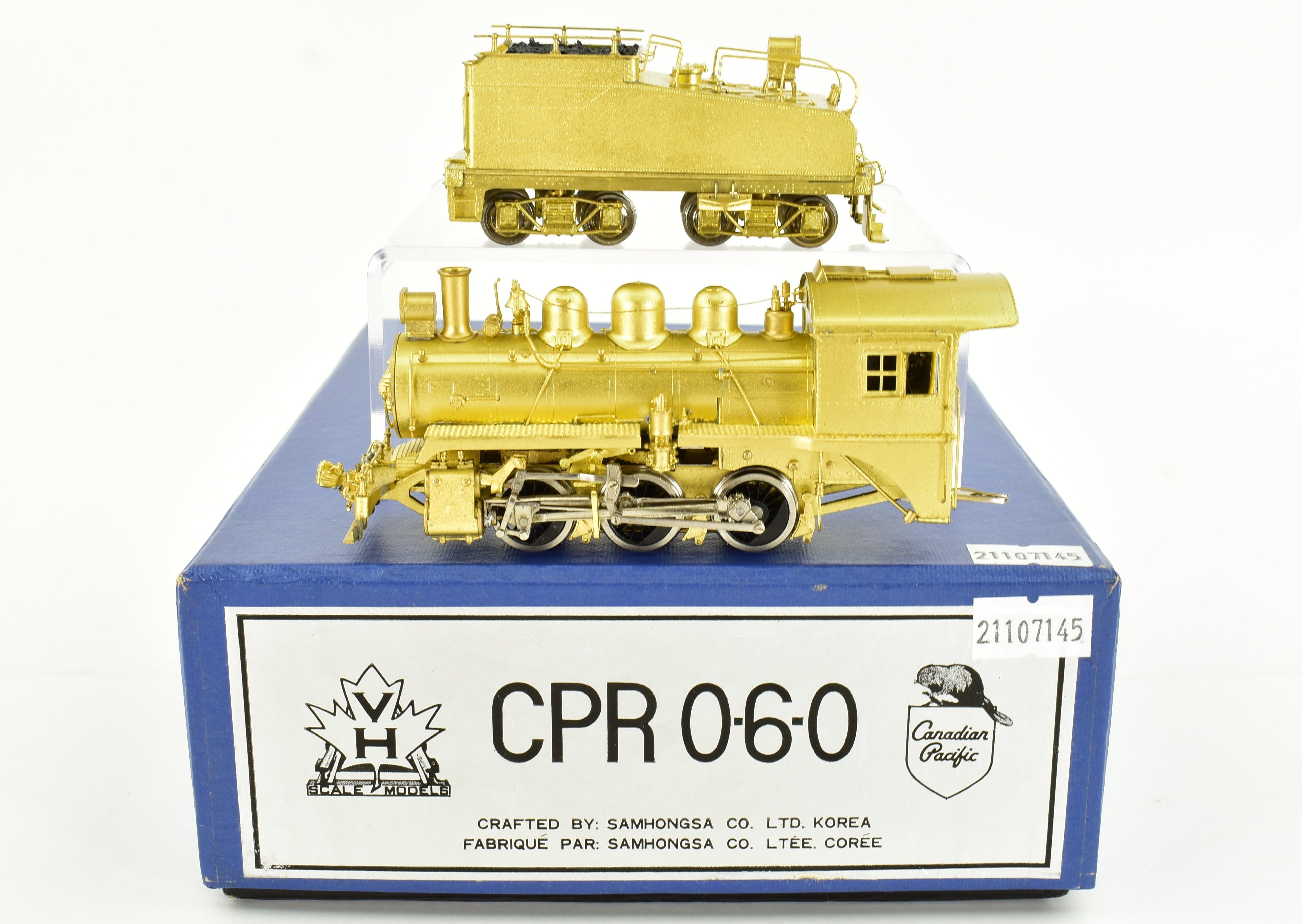 HO Scale Brass Model Train - Van Hobbies Canadian Pacific Railway 0-6-0 U-3e Switcher from CPR Collection