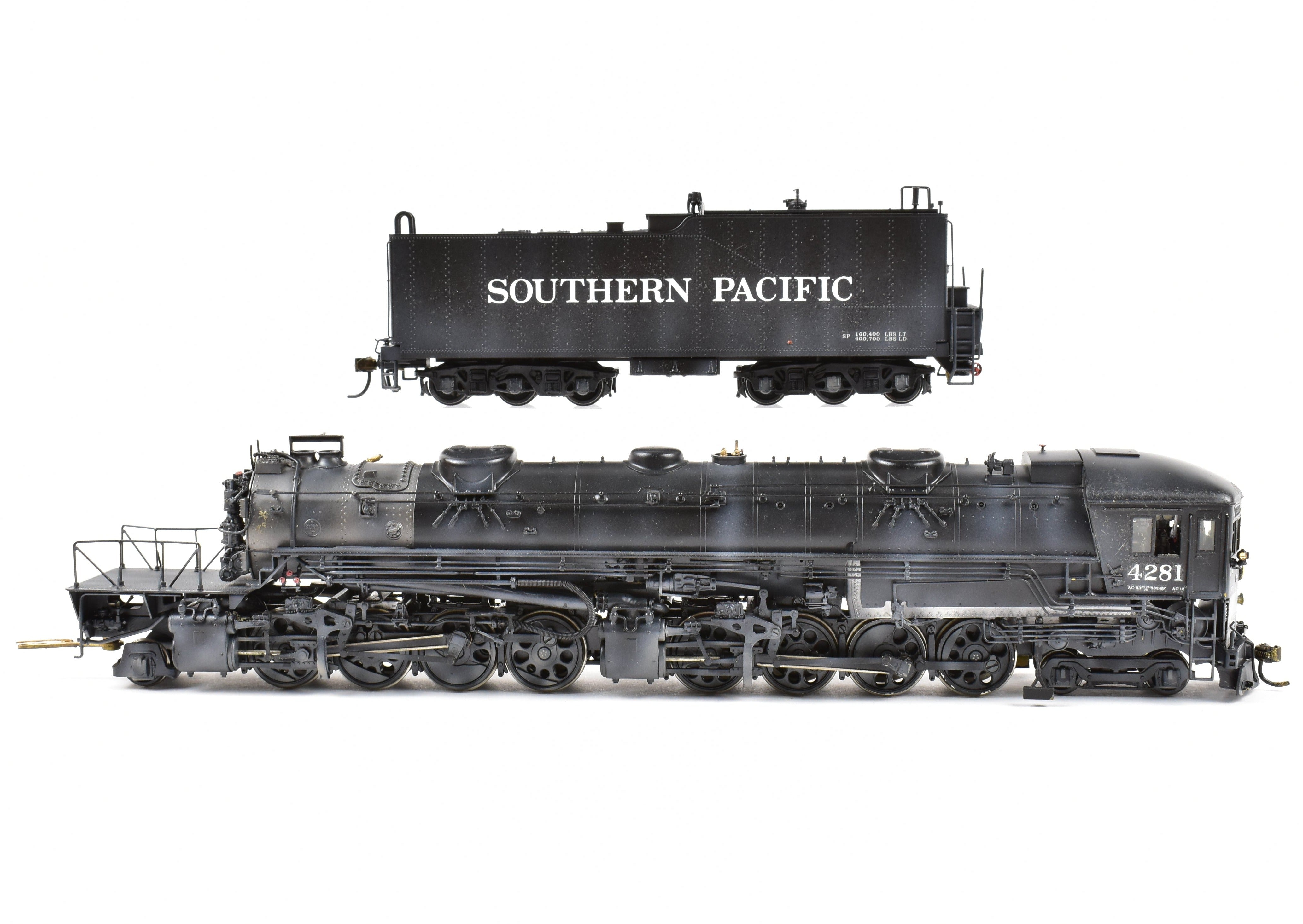 HO Brass Westside Model Co. SP AC - 12 4 - 8 - 8 - 2 Cab Forward Pro - Painted No. 4281 w/ Light Wear