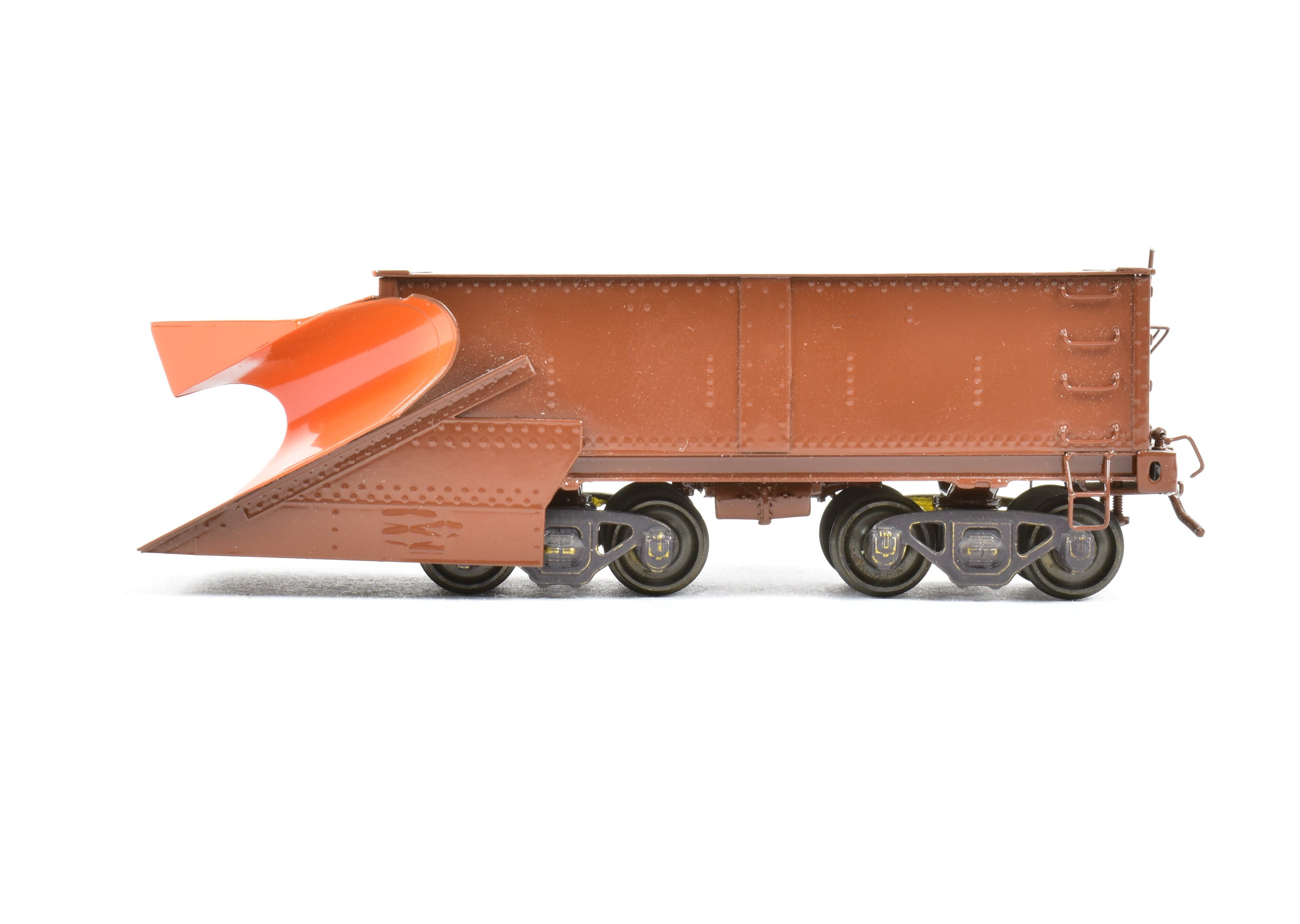 HO Scale Brass Hallmark Models Custom - Painted Missouri Pacific Snow Plow Model