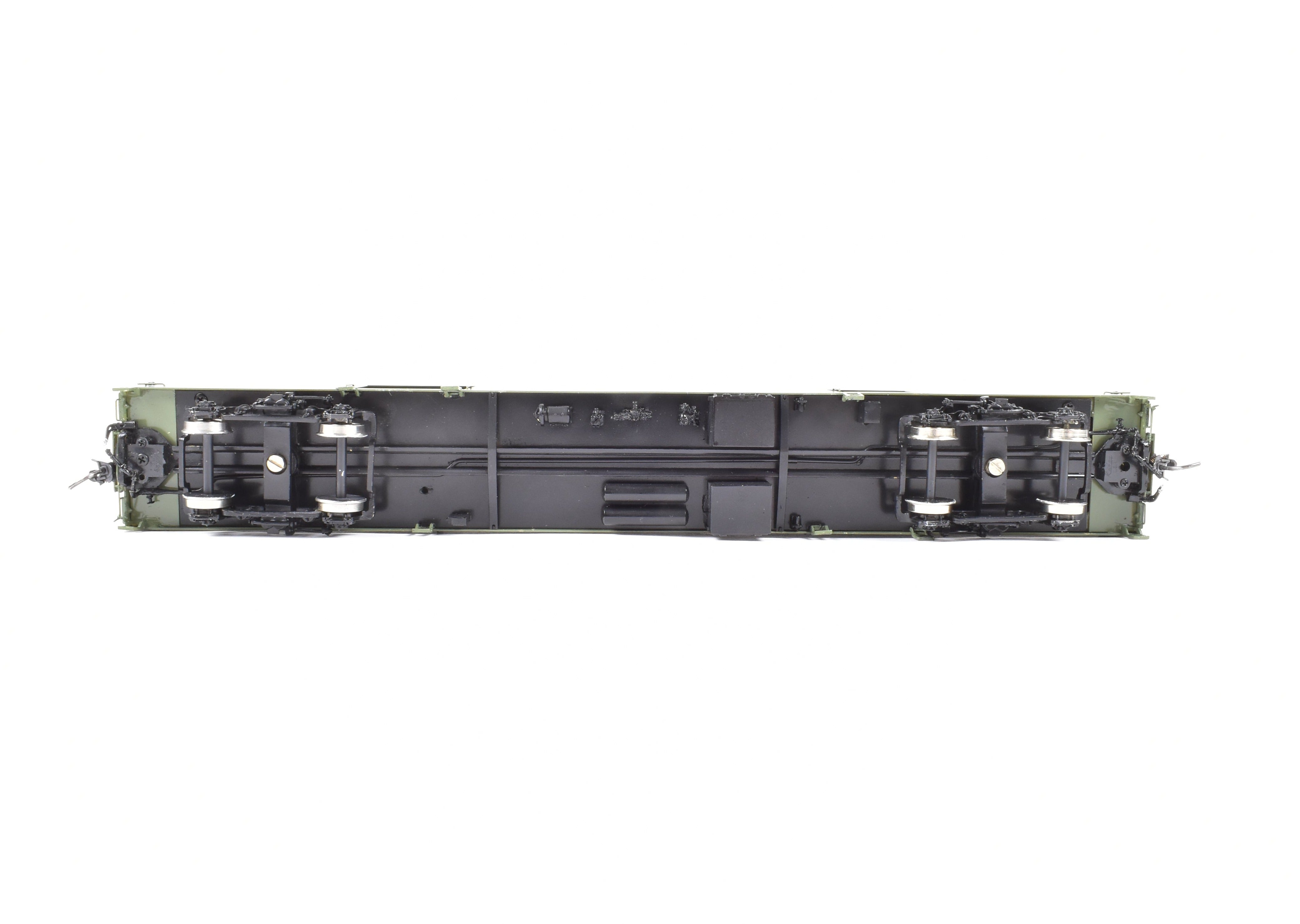 HO Scale Brass Model Railroad Baggage Car by A. W. Enterprises - Northern Pacific #203 - 239 Professionally Painted in North Coast Limited Lowey Scheme