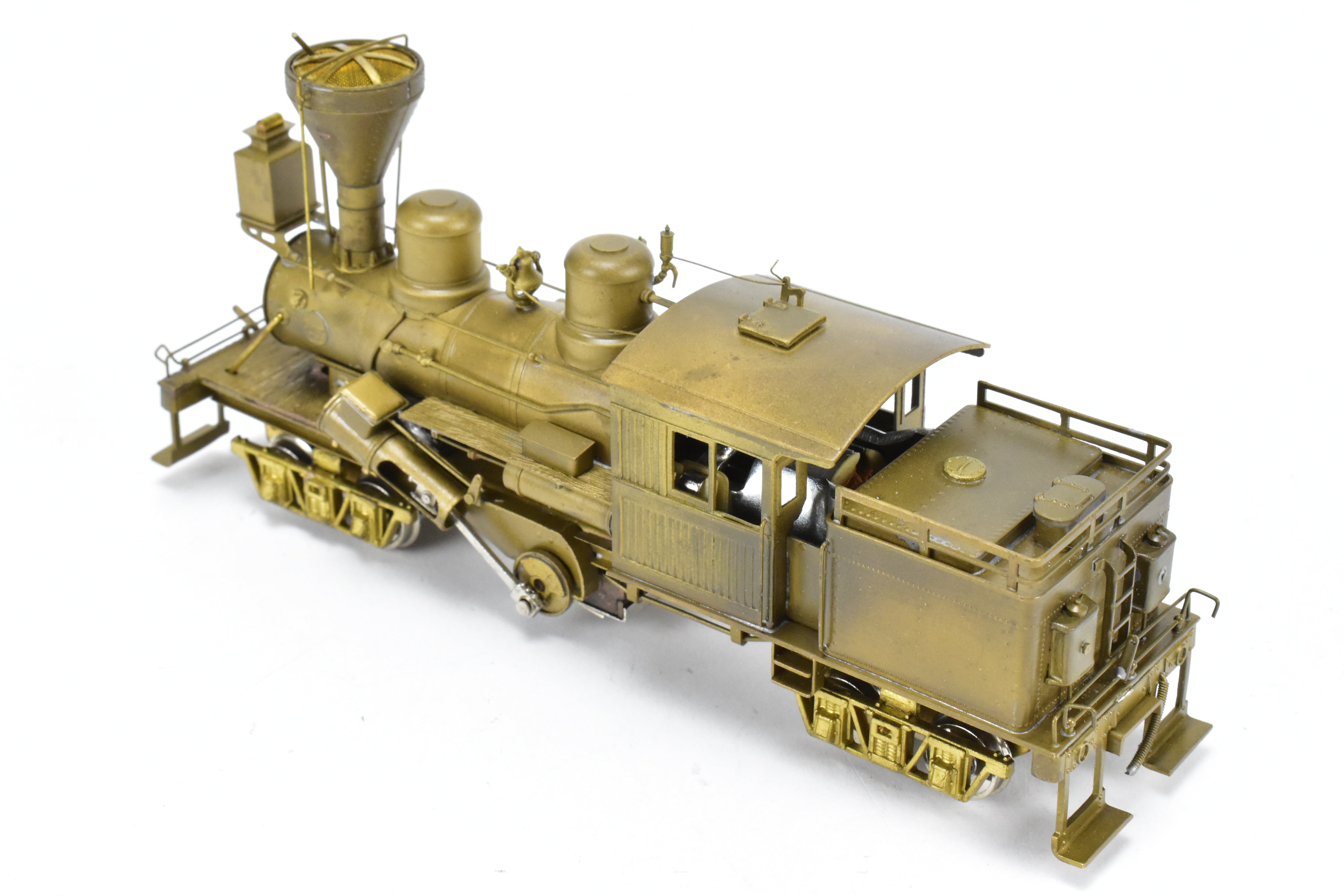 HO Scale Brass PFM - United 2-Truck Logging Climax Geared Locomotive Model for Railroad Enthusiasts