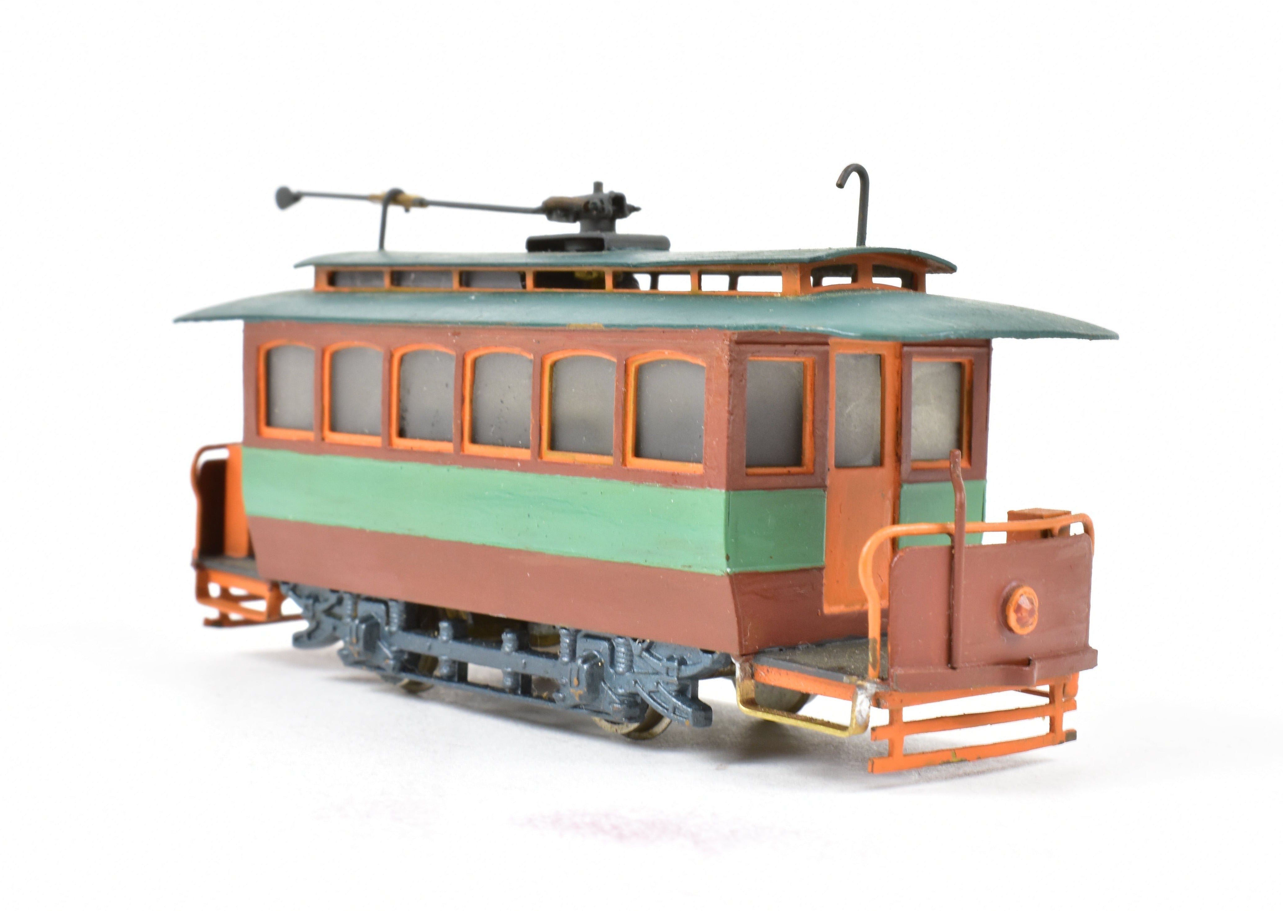 Custom Painted HO Brass Umpco Open End Trolley from 1970s Japan
