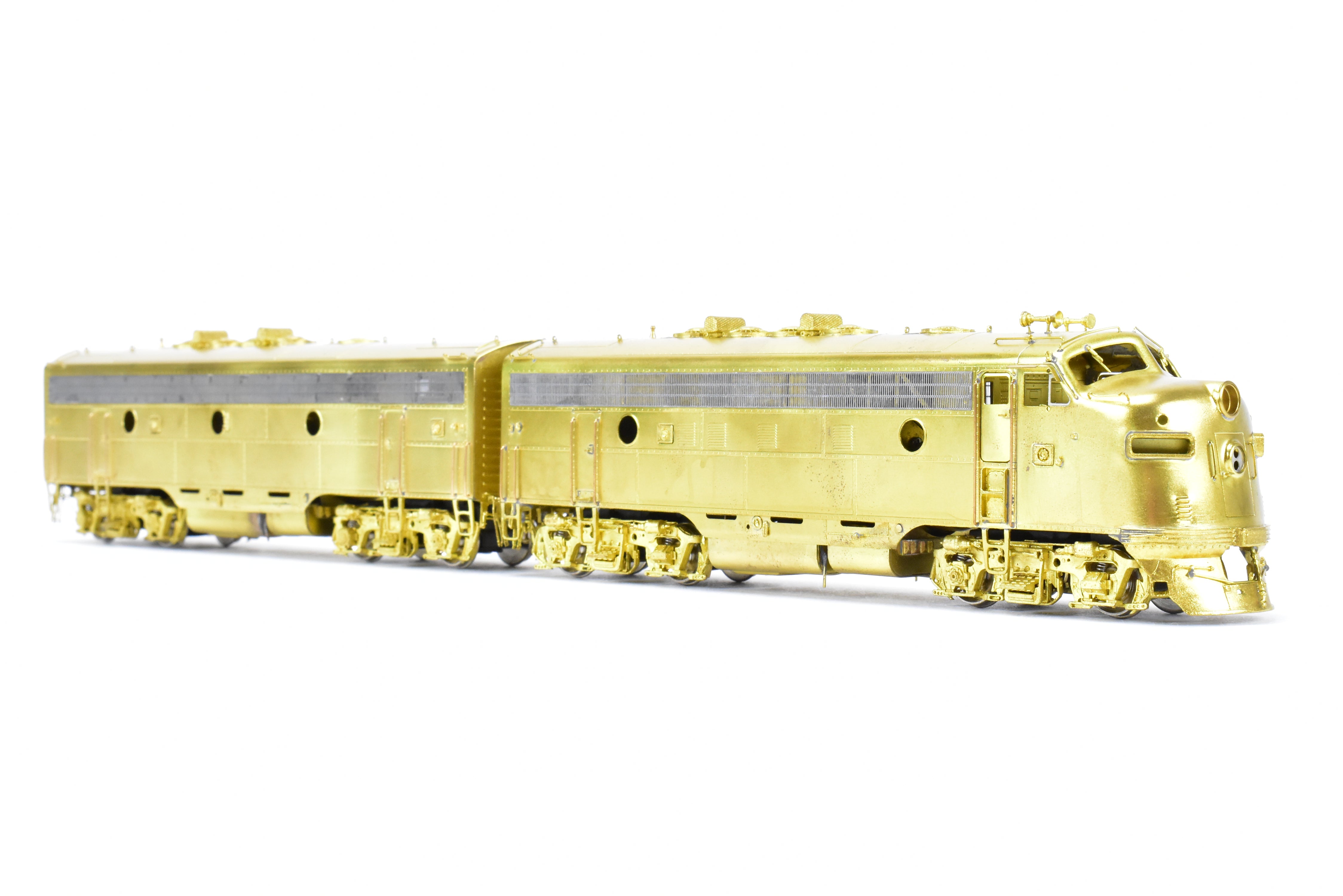 HO Scale Brass Model Train Set by Overland Models Inc. - Union Pacific EMD F7 A/B Freight Locomotives from the Late 1950's Era