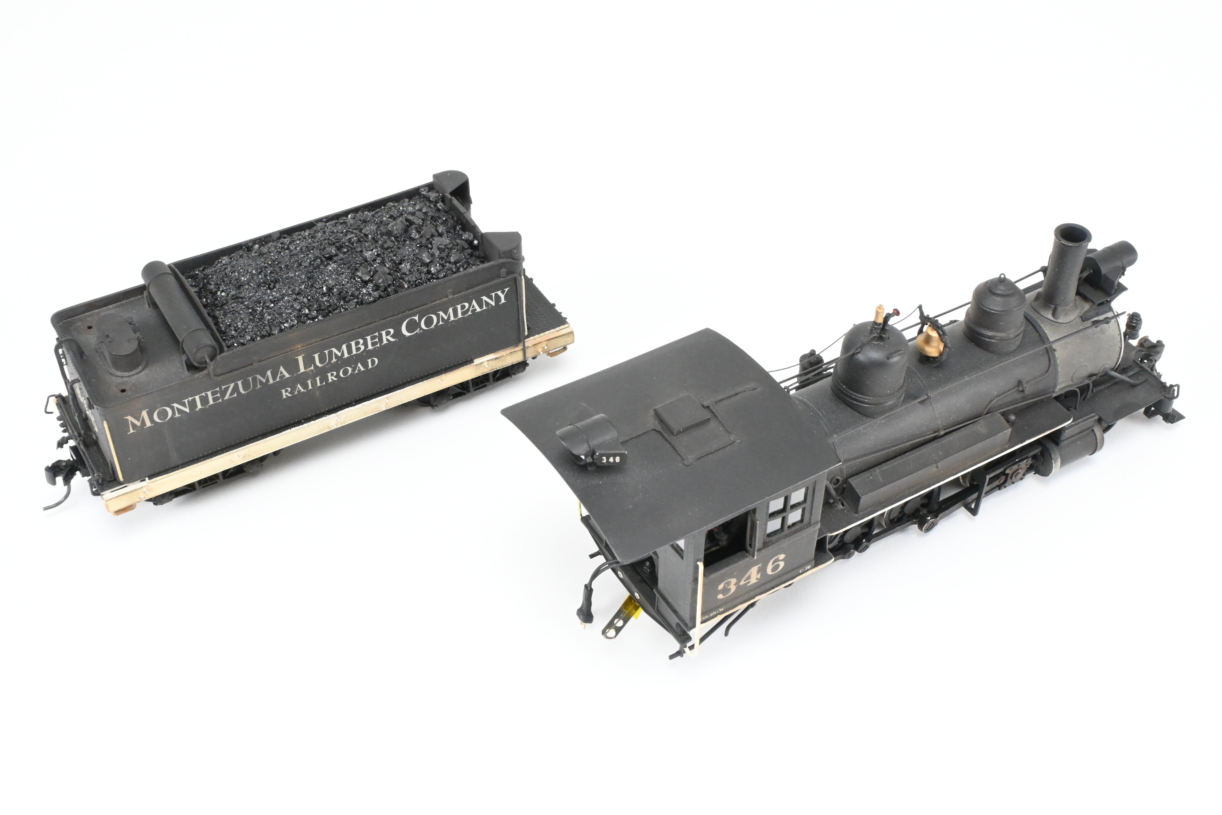 On3 Scale Brass Model Train - Balboa Scale Models' Exclusive Custom Denver & Rio Grande C-19 2-8-0 CP Locomotive with Correct Tender for Montezuma Lumber Co. #346, Featuring Added Details and SoundTraxx Tsunami DCC/Sound System