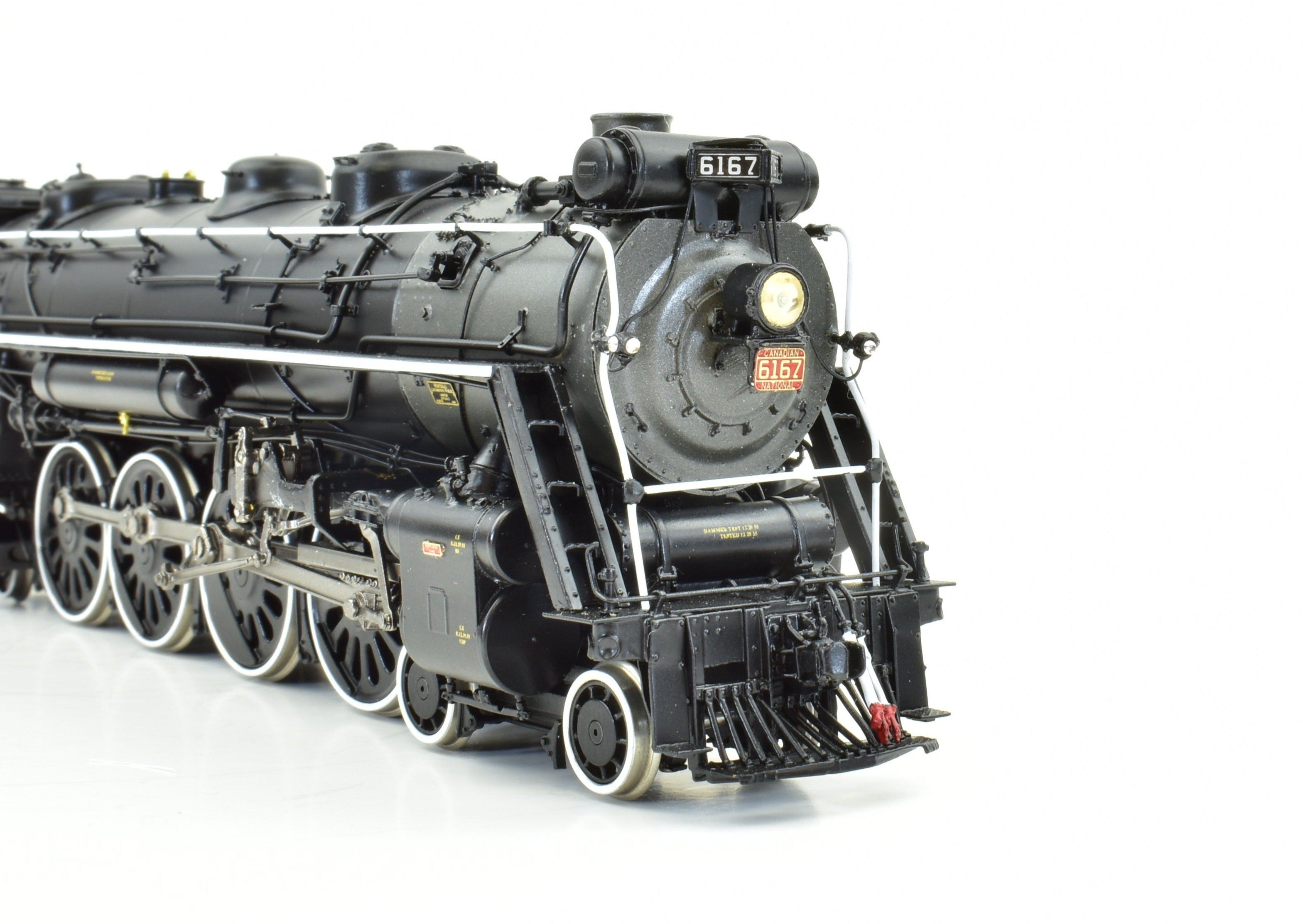 HO Scale Brass Model Train - Division Point (DVP) Canadian National Railway Class U - 2 - e 4 - 8 - 4 Steam Locomotive FP #6167