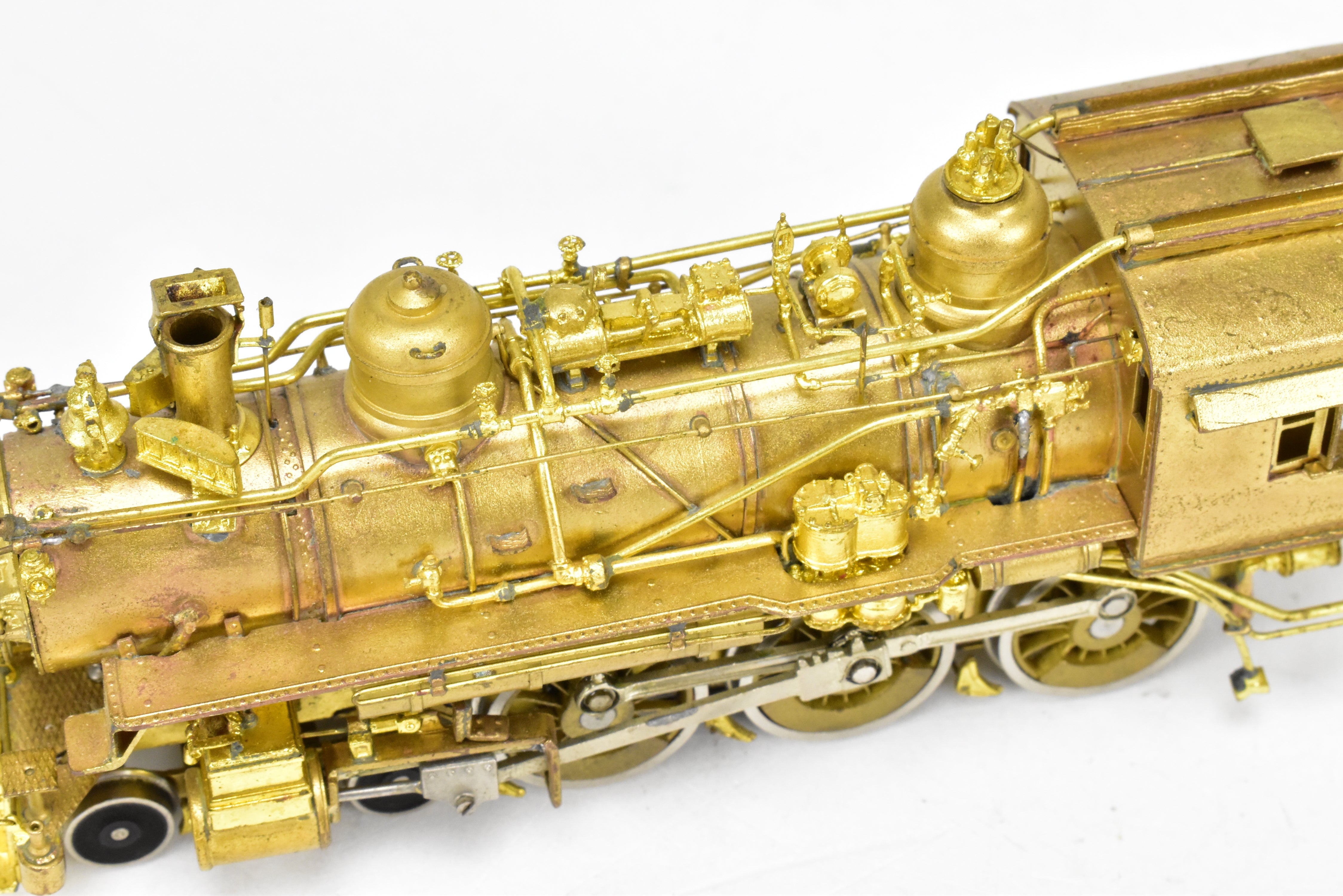 1977 HO Brass Southern Pacific Fire Train Set T-1 4-6-0 with Two Tank Cars, Missing 2 Ladders