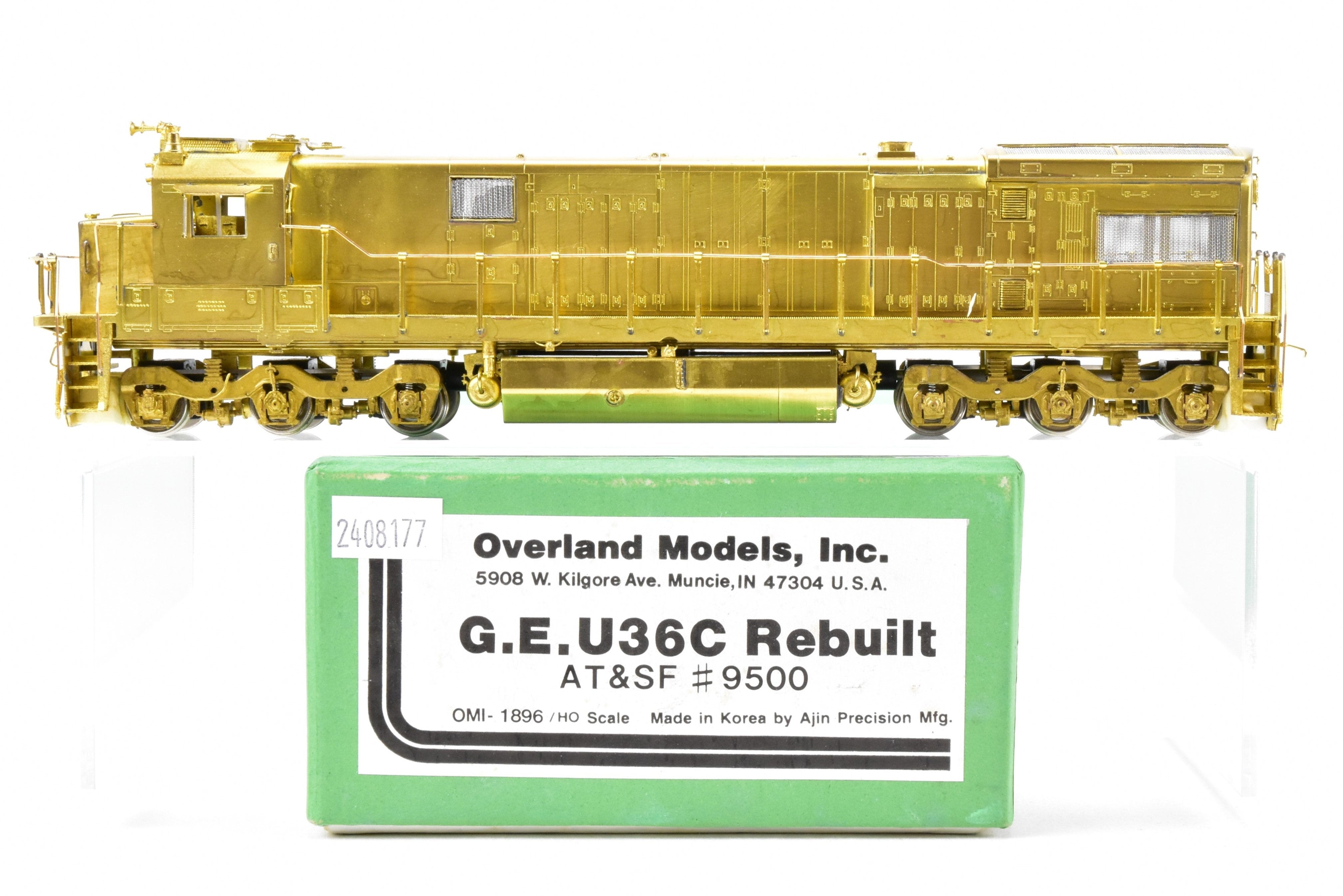 HO Scale Brass Locomotive Model - Overland Models, Inc. ATSF - Santa Fe GE U36C Rebuilt #9500