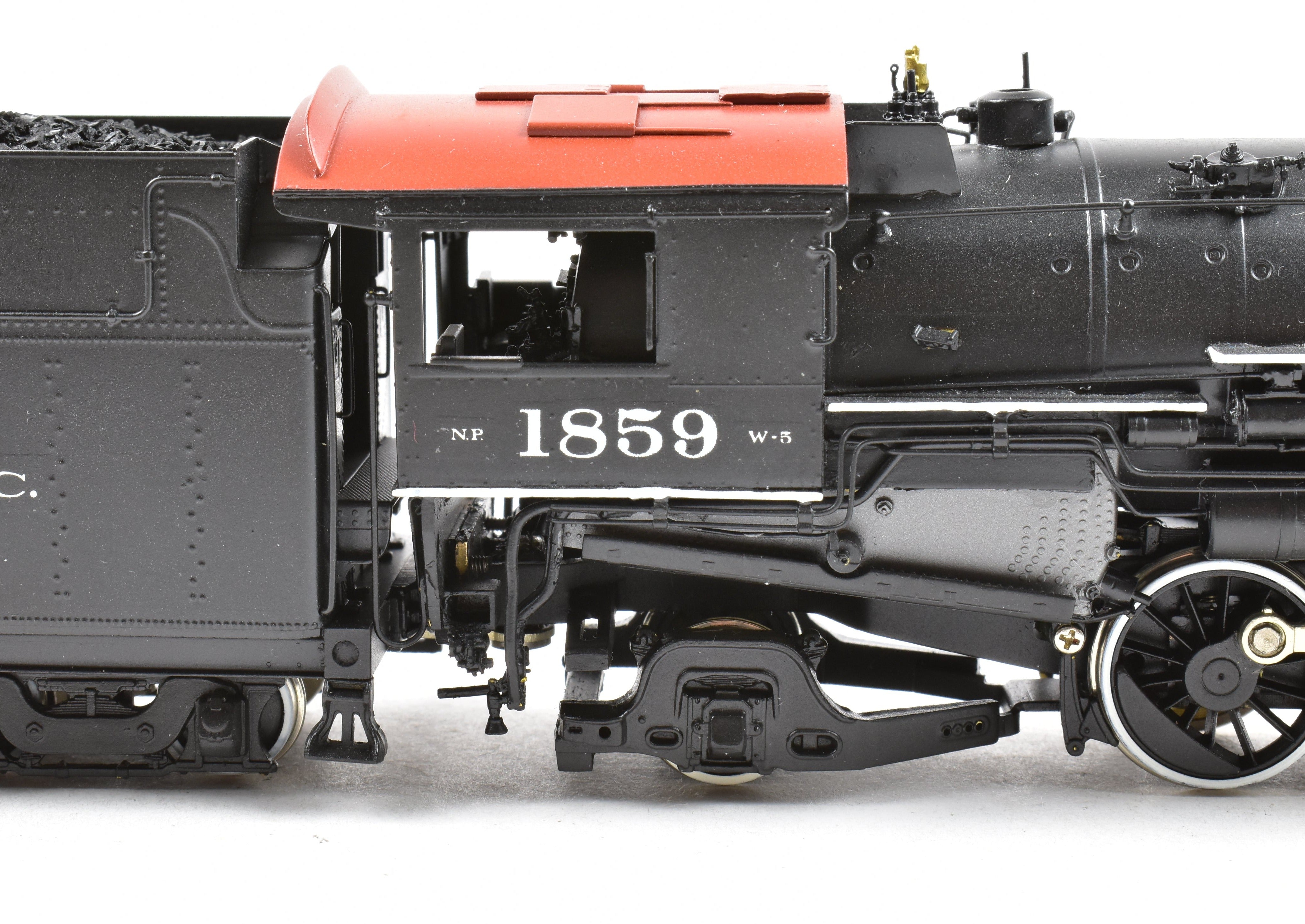 HO Scale Brass Classic Model Train - Key Imports Northern Pacific W - 5 1846 Class 2 - 8 - 2 Mikado Locomotive #1859 Professionally Painted