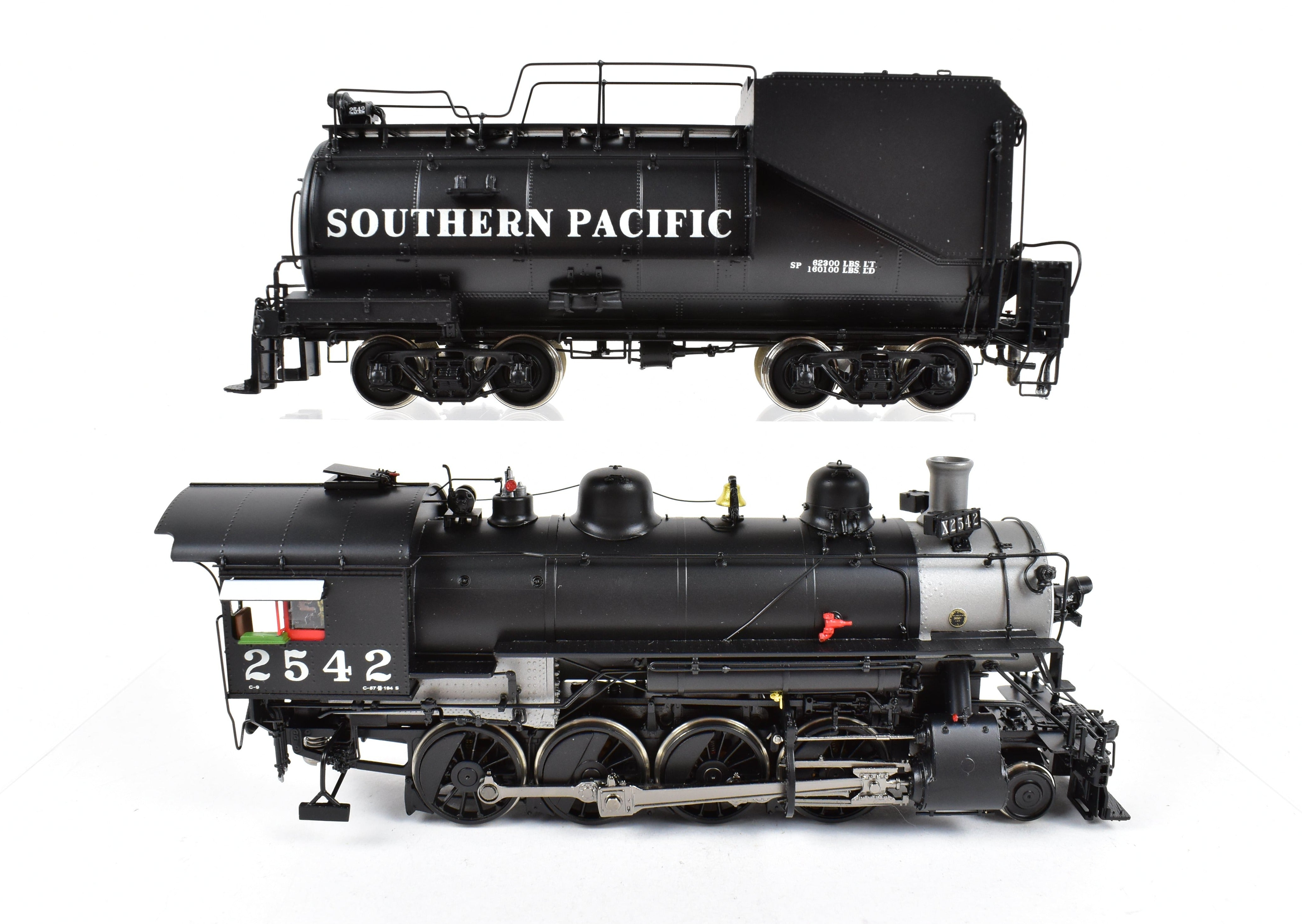 HO Scale Brass Steam Locomotive - Challenger Imports SP - Southern Pacific Class C - 9 2 - 8 - 0 Front Pilot Engine #2542