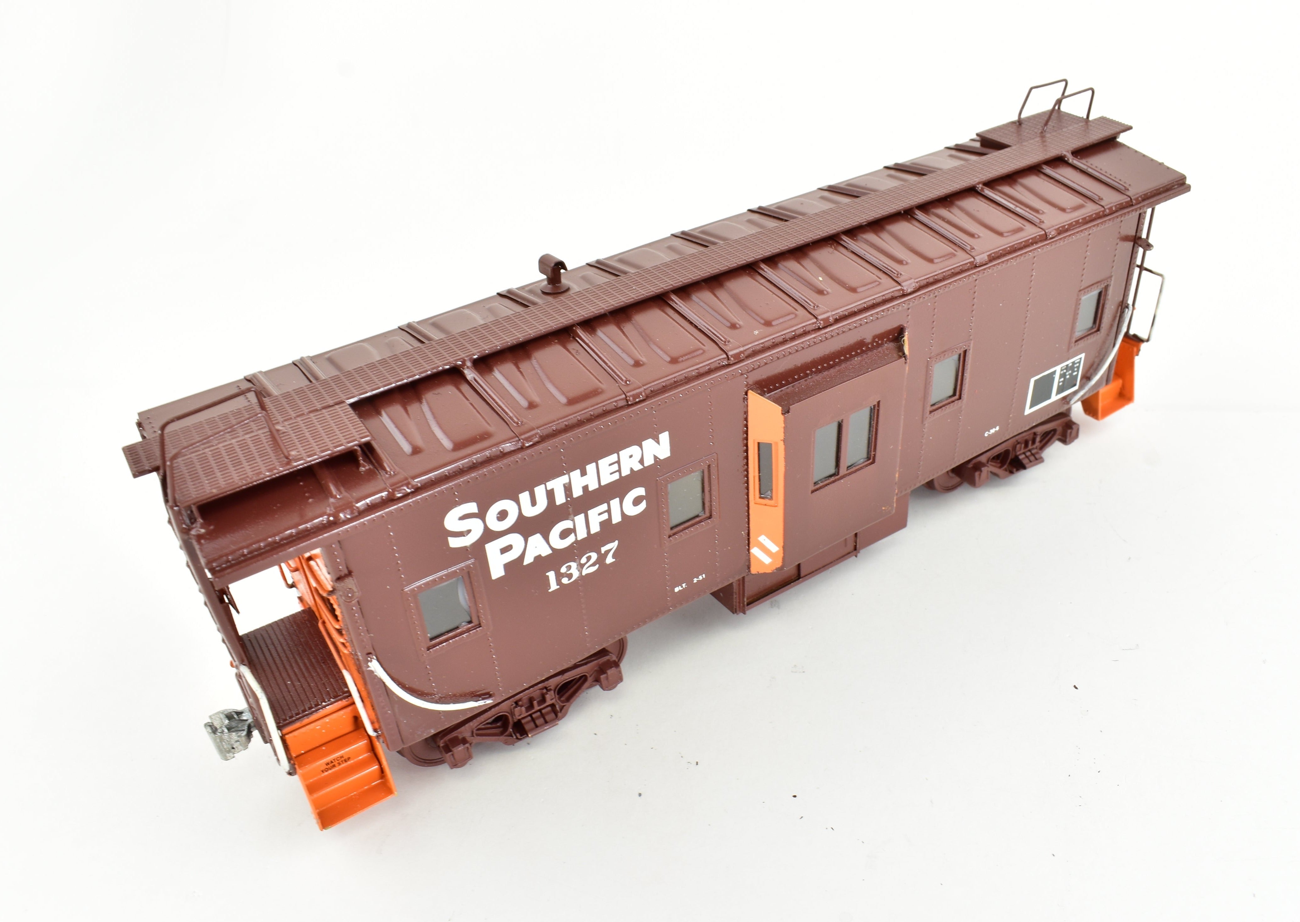 O Scale 1:48 Custom Painted Southern Pacific Bay Window Caboose Model by Max Gray in Brass with CON Max Gray SP Design - No Original Box