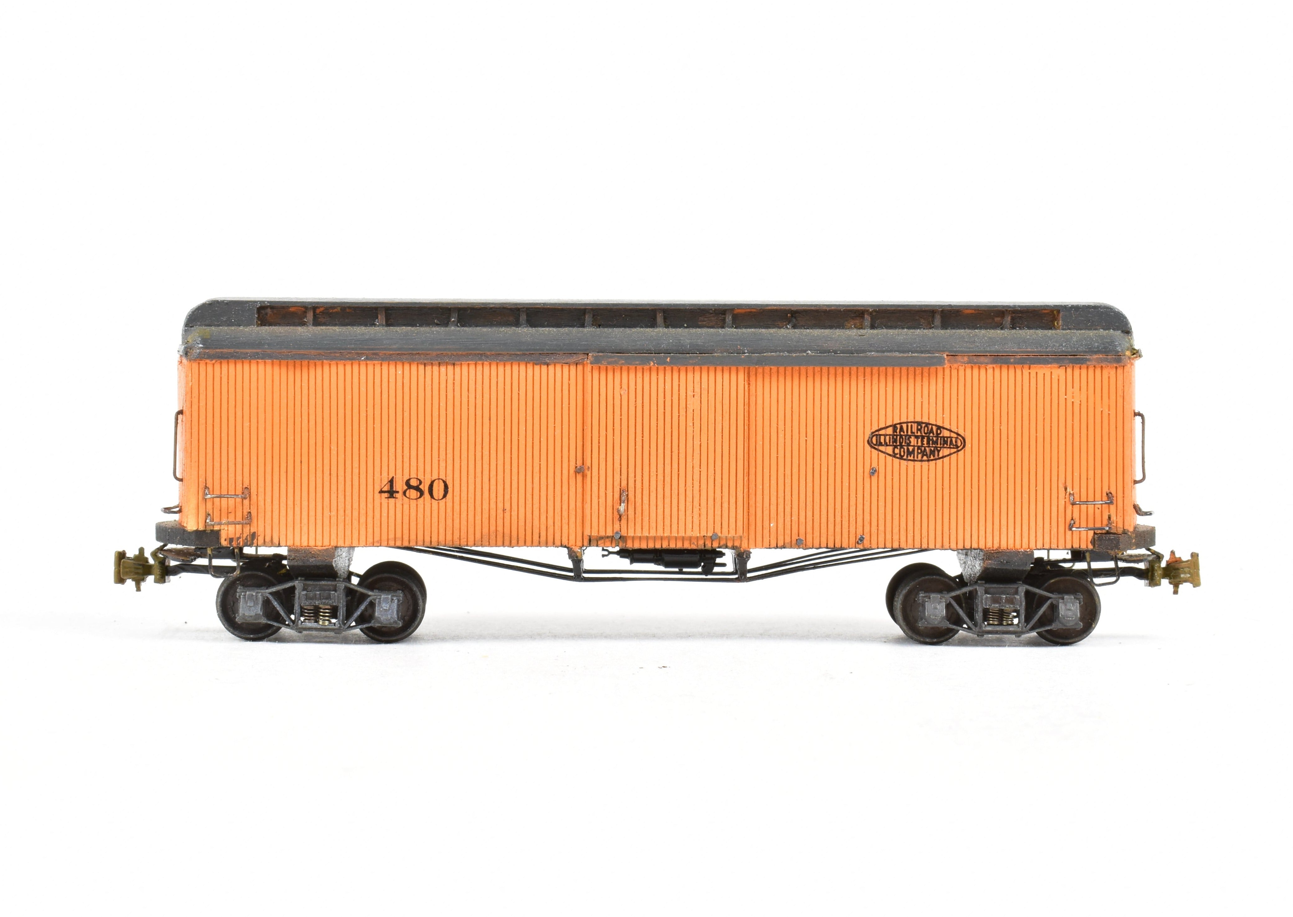 La Belle Woodworking Illinois Terminal Freight/Baggage Trailer #480, Well-Built & Painted