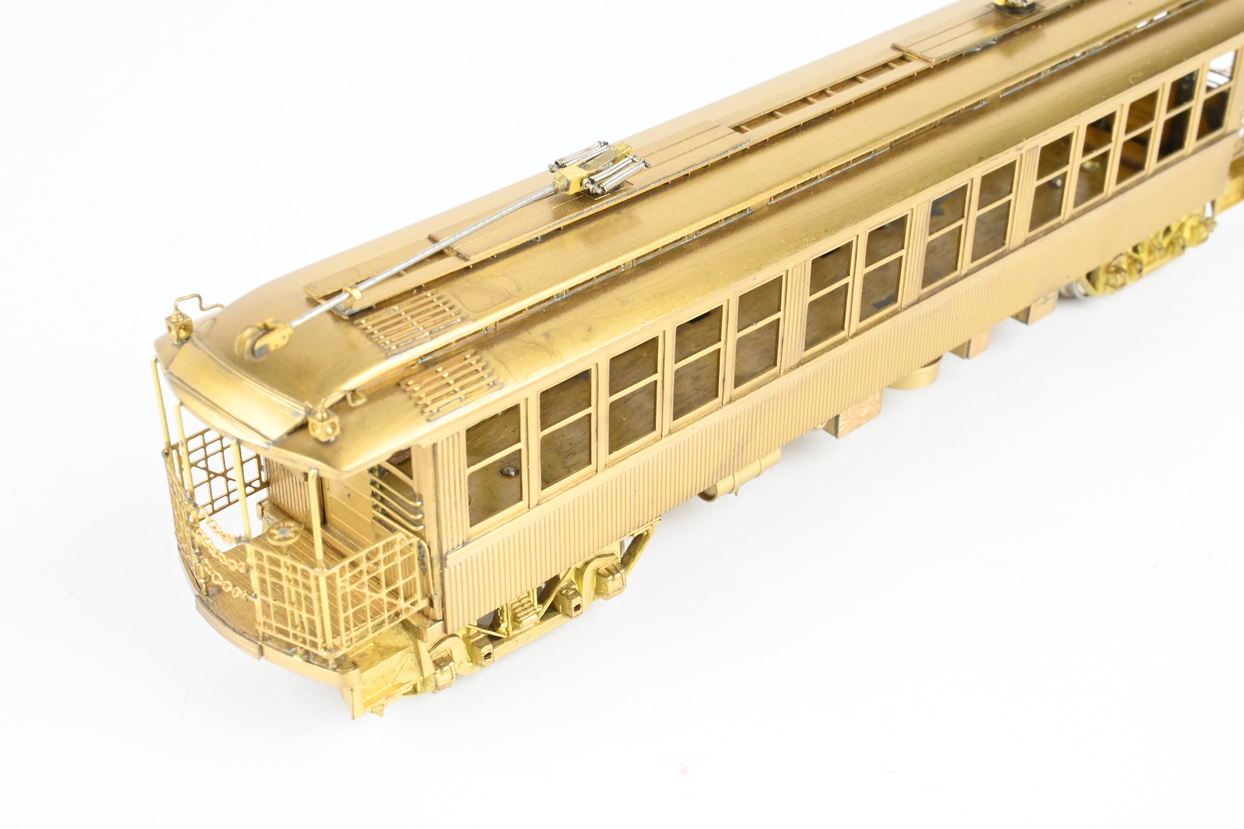 High - Quality HO Scale Brass Model Train Set by WP Car Corp. - Brooklyn Rapid Transit/Brooklyn Union Elevated 1200 Equipped with Trolley Poles