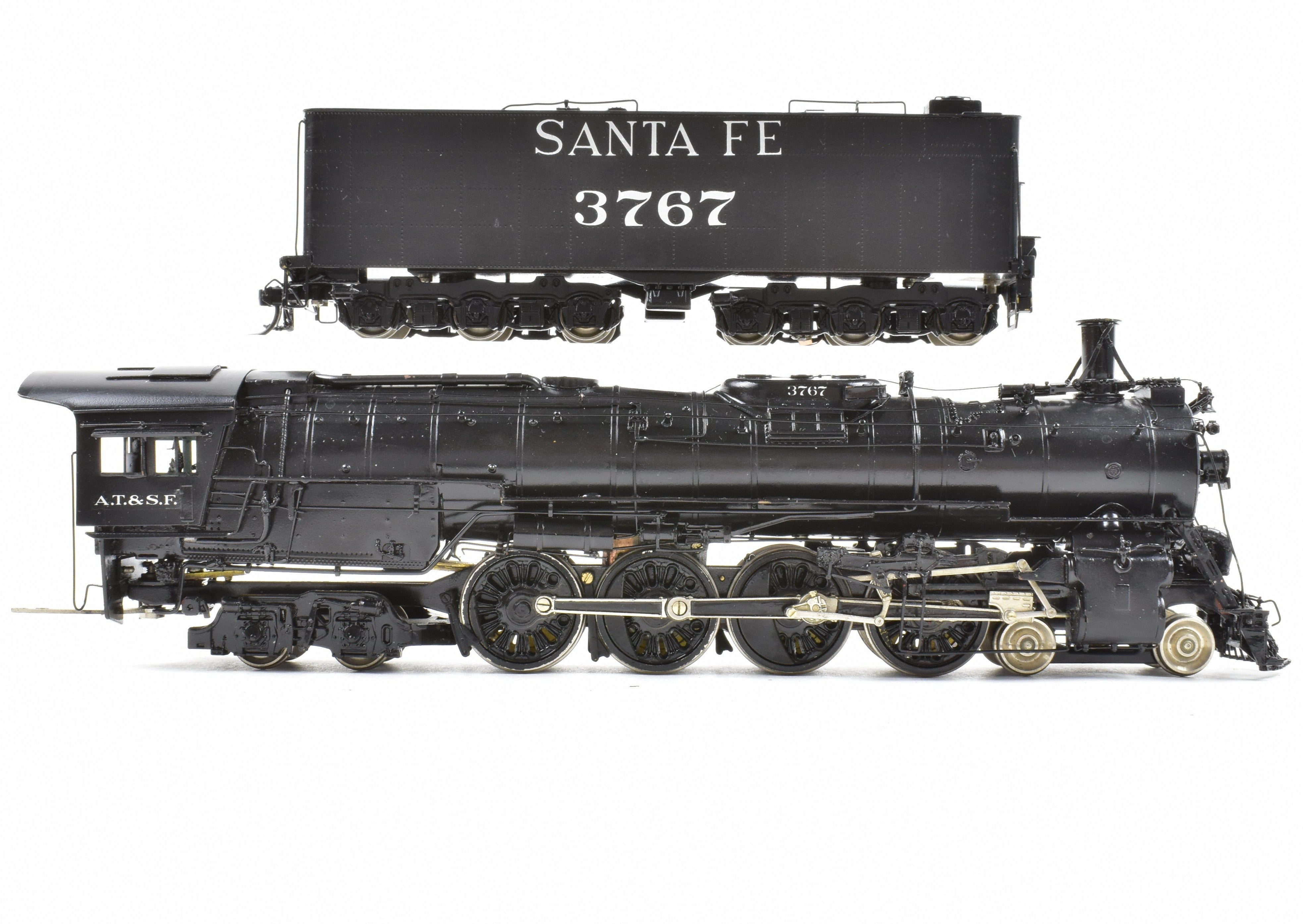 HO Scale Brass Key Imports ATSF - Santa Fe 3765 Class 4-8-4 Northern Steam Locomotive Custom Painted with the Number 3767