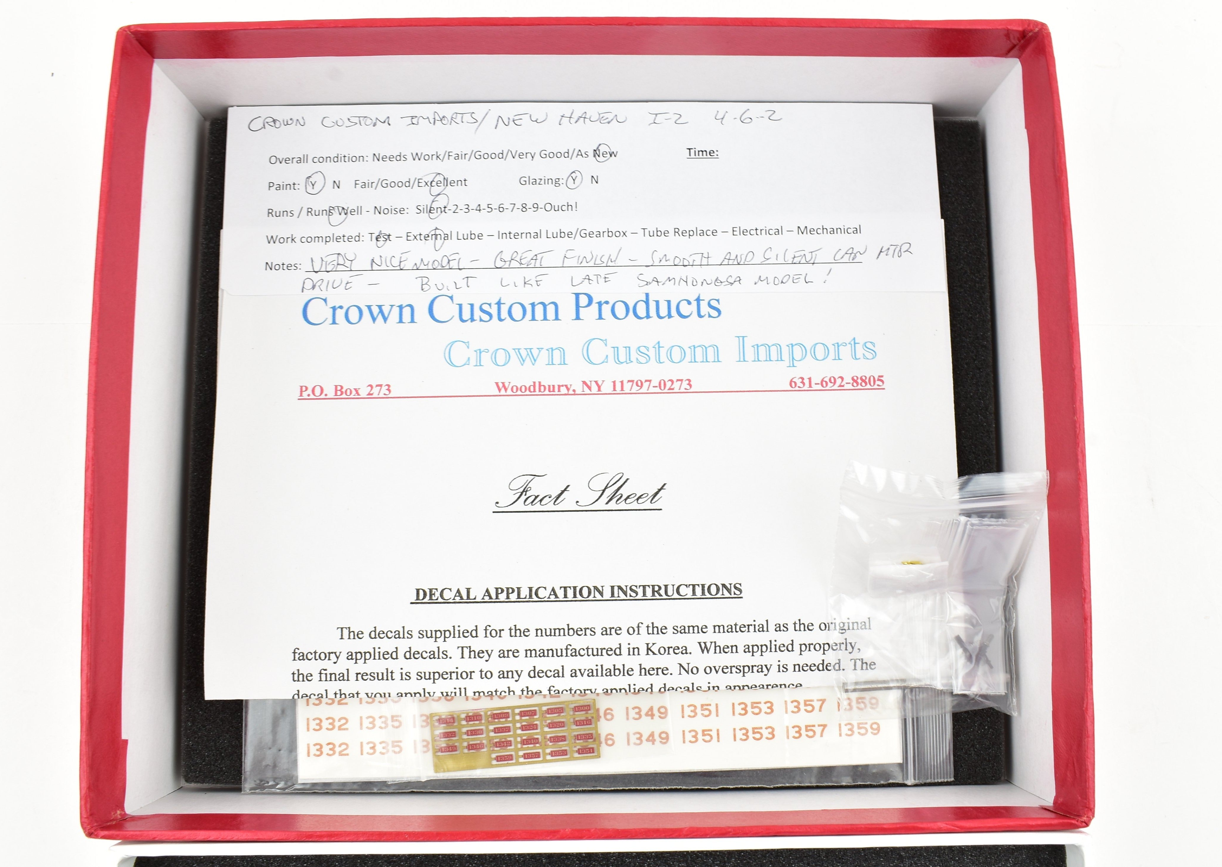 HO Scale Brass Crown Custom Imports NH - New Haven I-2 4-6-2 Pacific Locomotive with ATS on Pilot and Factory Painted Finish