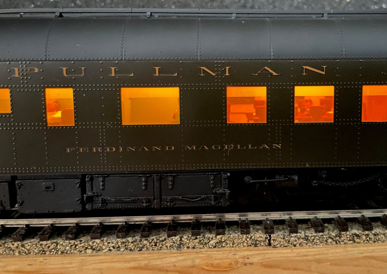 HO Scale Brass Model Pullman USN - 1 Ferdinand Magellan Presidential Car from Overland Models, Inc. Featuring Added Details for Reagan - Era Representation