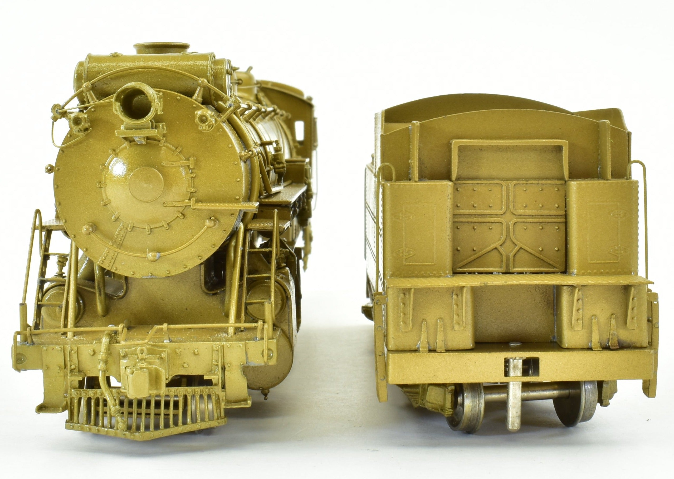 HO Scale Brass Model Train - Overland Models CB&Q - Burlington Route M-2a 2-10-2 Steam Locomotive with Elesco Feedwater Heater