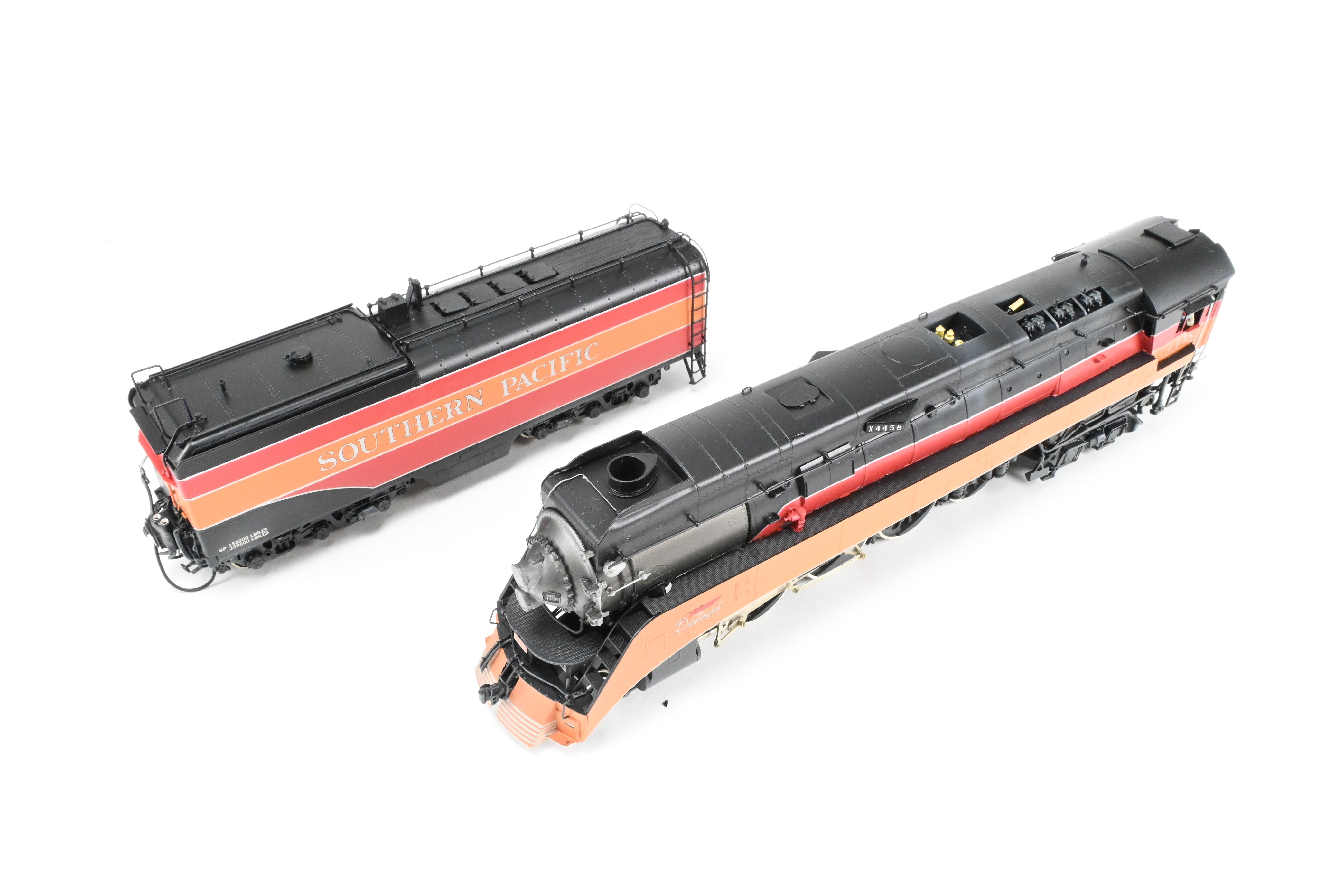 HO Scale Brass Model Train CON Key Imports SP - Southern Pacific GS - 5 4 - 8 - 4 Late Daylight Custom Series #84 Road No. 4458 with Light Weathering and PFM Sound Function
