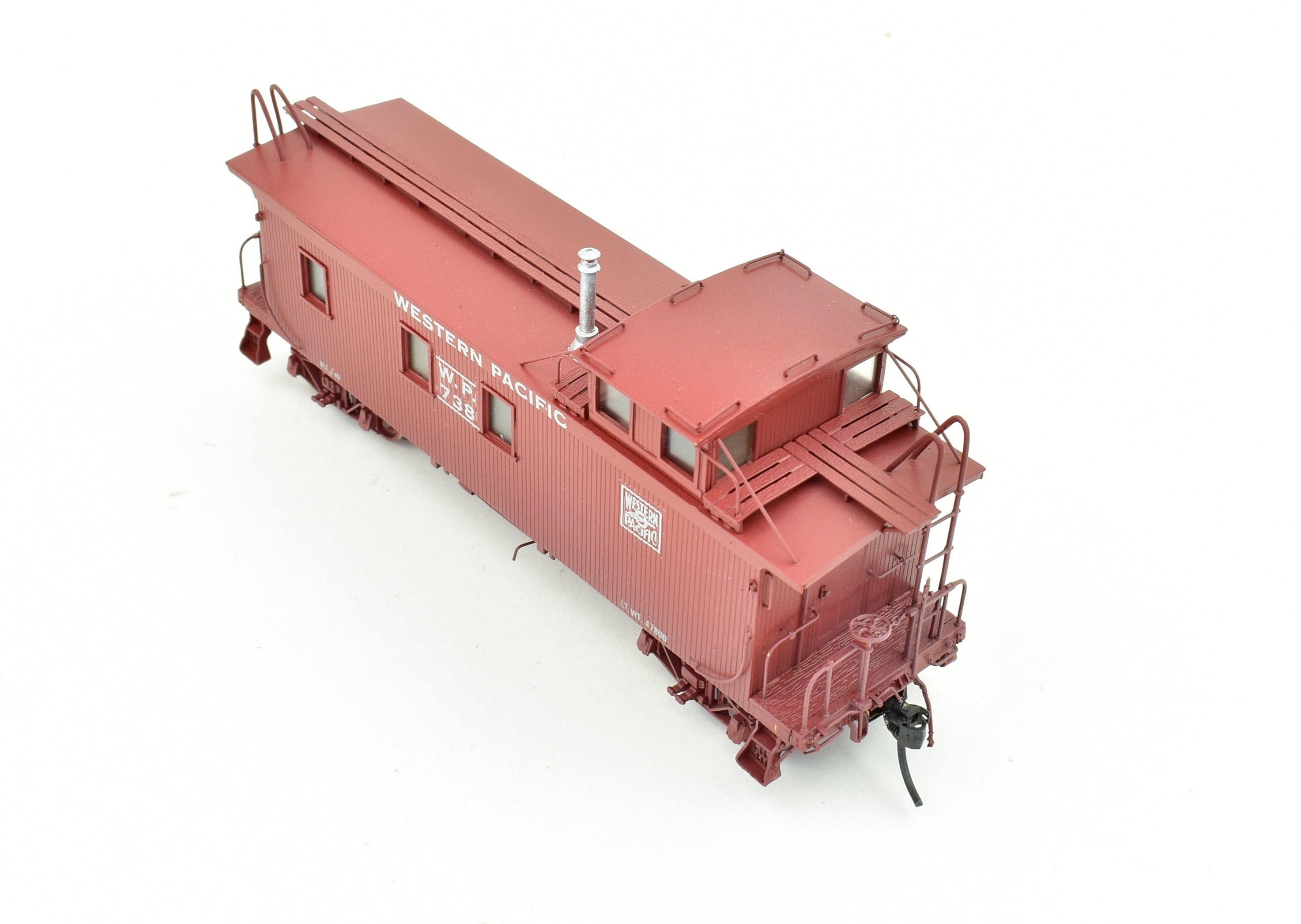 HO Scale Brass Western Pacific Wood Caboose by Overland Models, Custom Painted