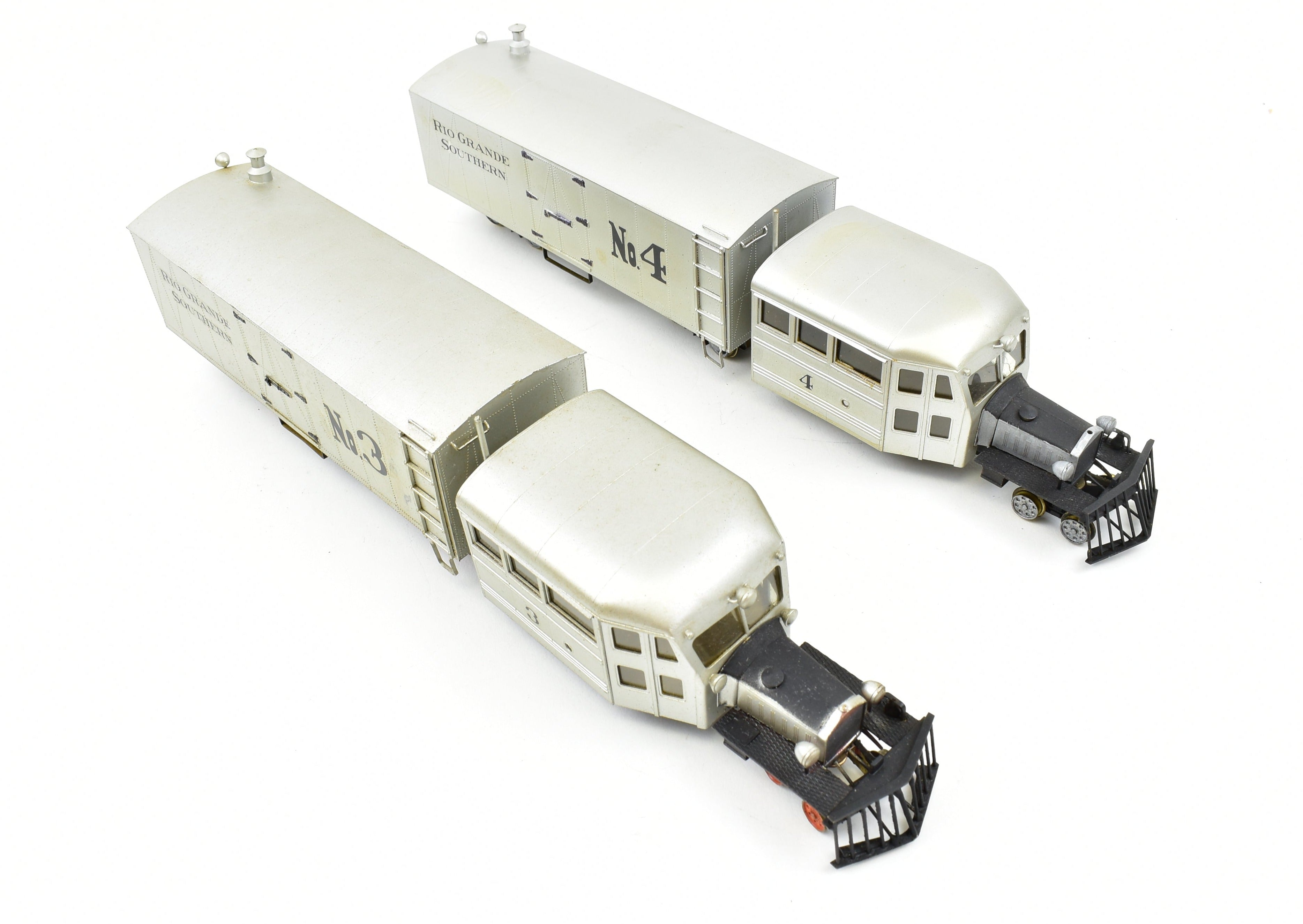 On3 Scale Brass Model Trains - LMB Models RGS Rio Grande Southern Galloping Geese Custom Painted Limited Edition #3 and #4 Sets Without Original Boxes in As - Is Condition