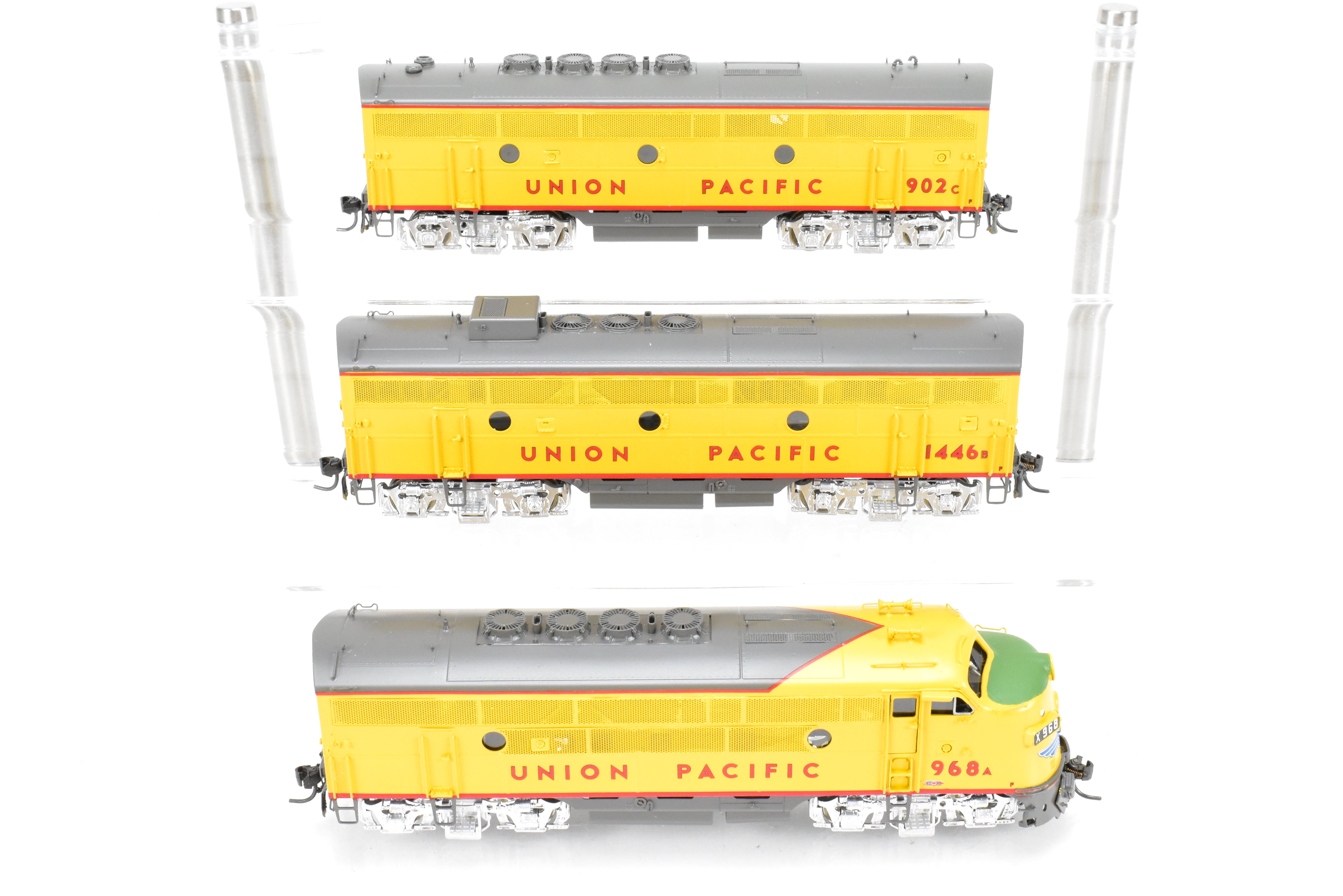 HO Scale Brass OMI Union Pacific EMD F-3 PH II A/B/B Powered Set