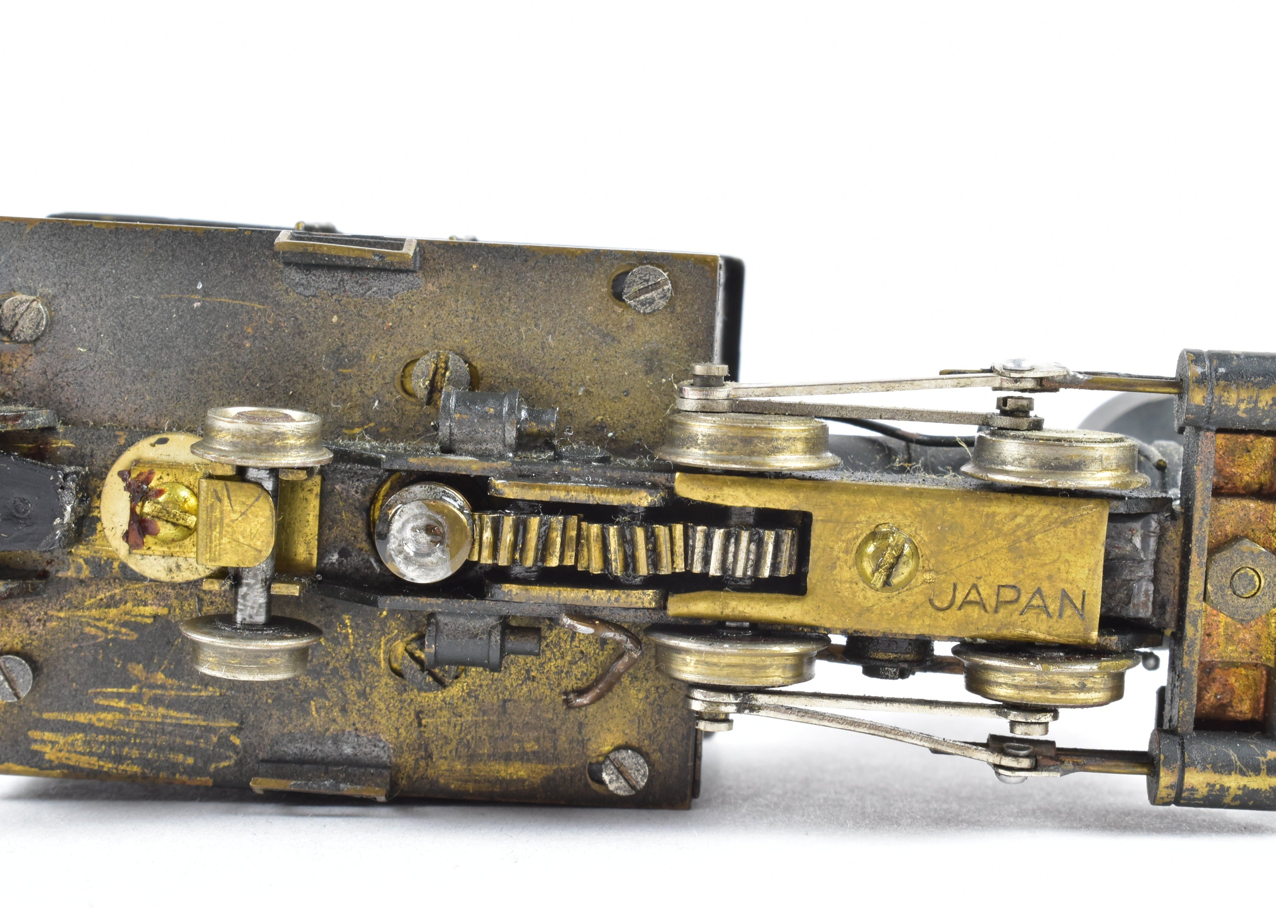 HOn3 Scale Brass Westside Model Co. Custom Painted Baldwin 0 - 4 - 2T Logging Locomotive Model with Various Road Features, Sold As - Is