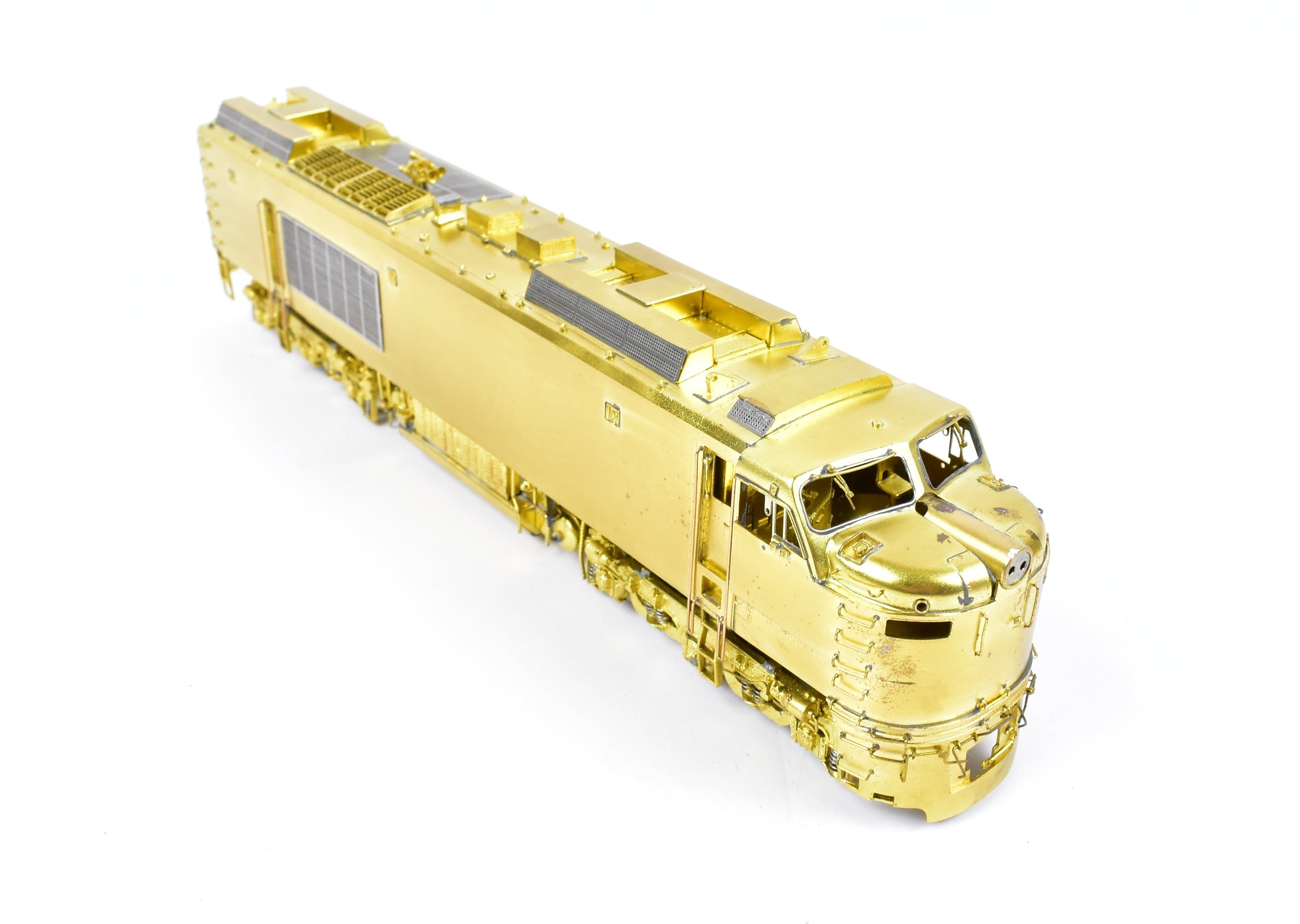 HO Scale Brass Model Train Set - Overland Models, Inc. Union Pacific GE 8500 HP Gas Turbine Big Blow 3-Unit Unpainted Set with Raised Farr Inlet Silencer and Riveted Tender