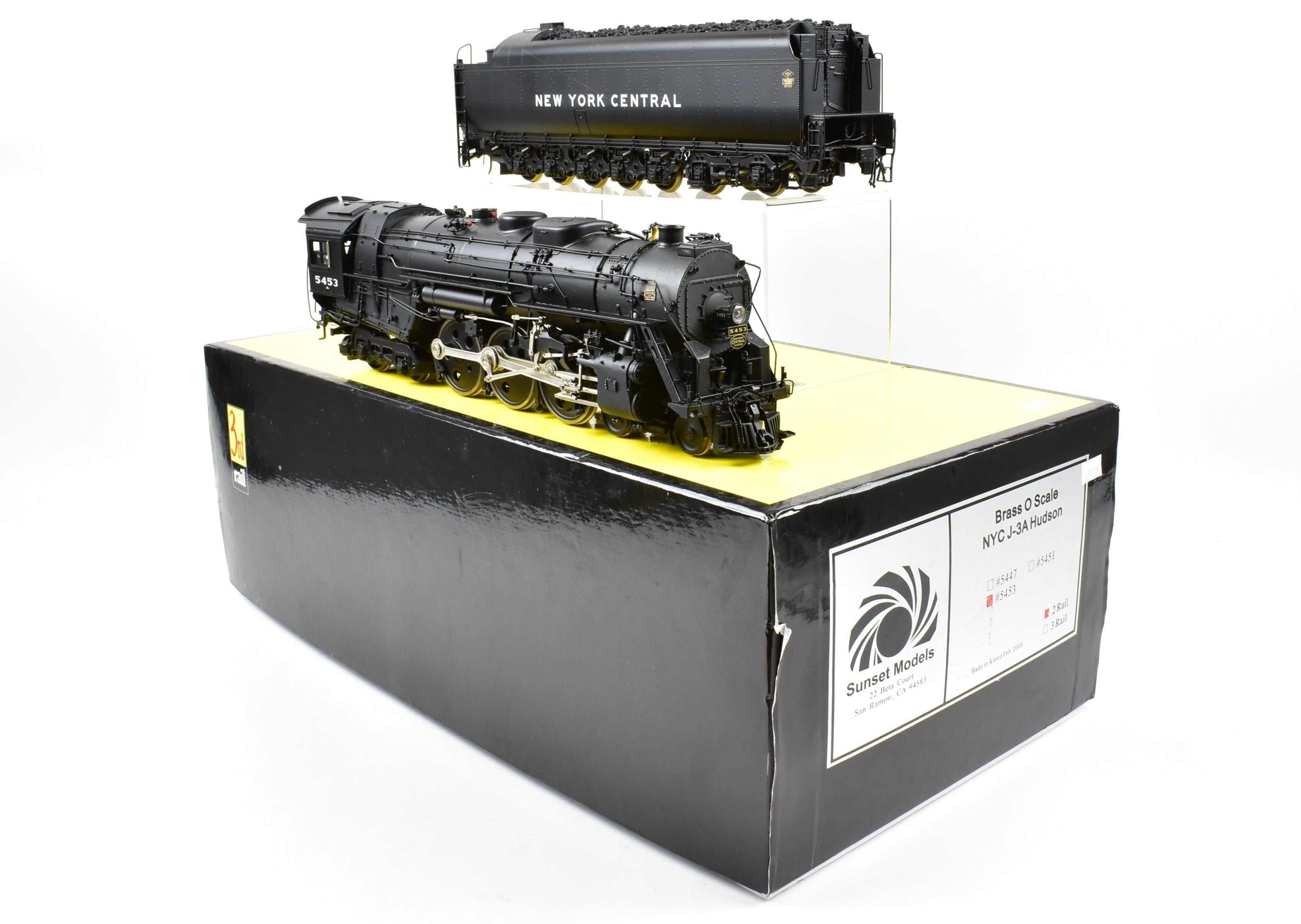 O Scale Model Train - Brass Sunset Models NYC New York Central J3A Hudson 4 - 6 - 4 FP Locomotive Model Number 5453