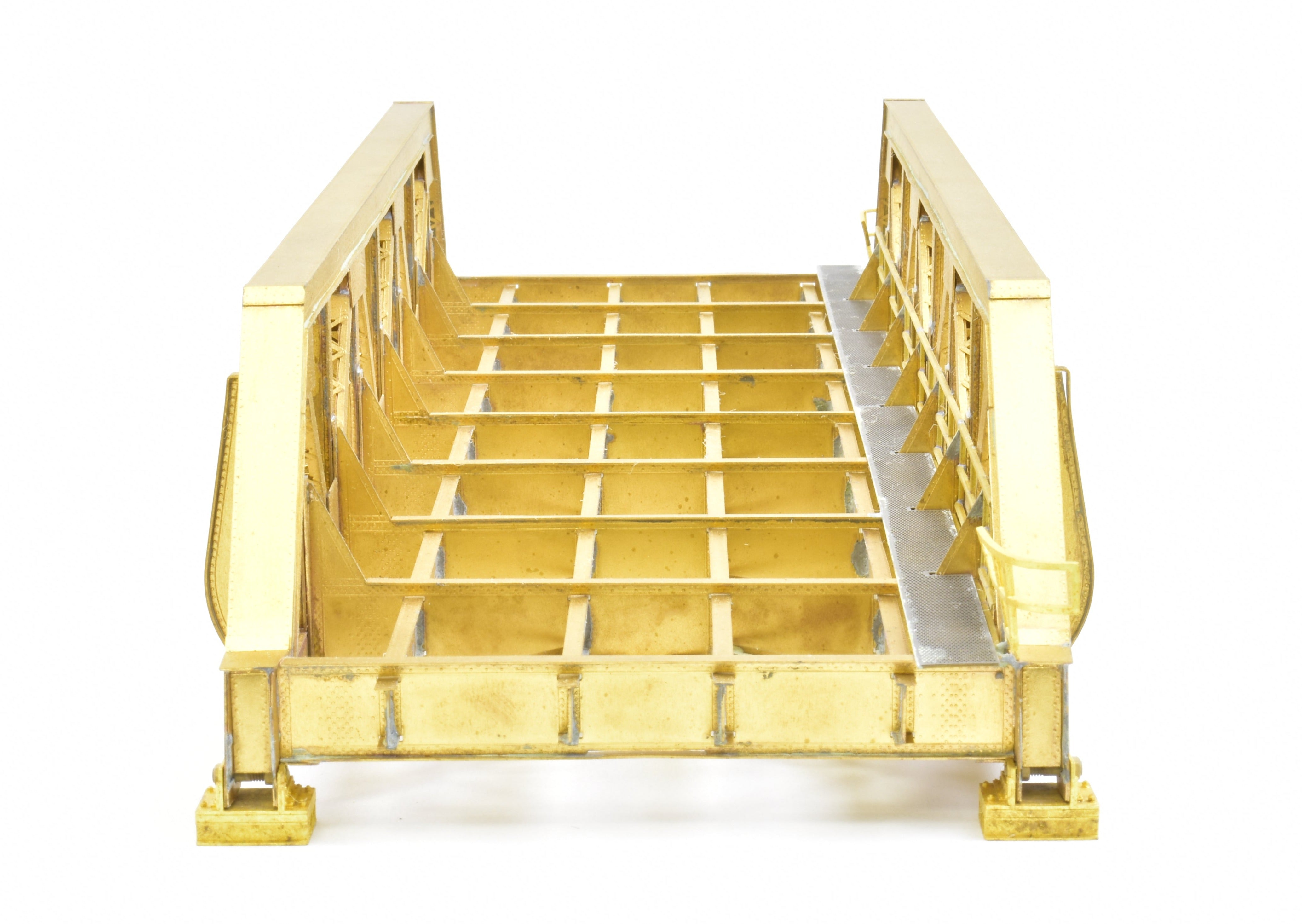 HO Scale Brass Overland Models, Inc. Pony Truss Thru Bridge 93 2-Track Type with Additional Braces for Model Railroads