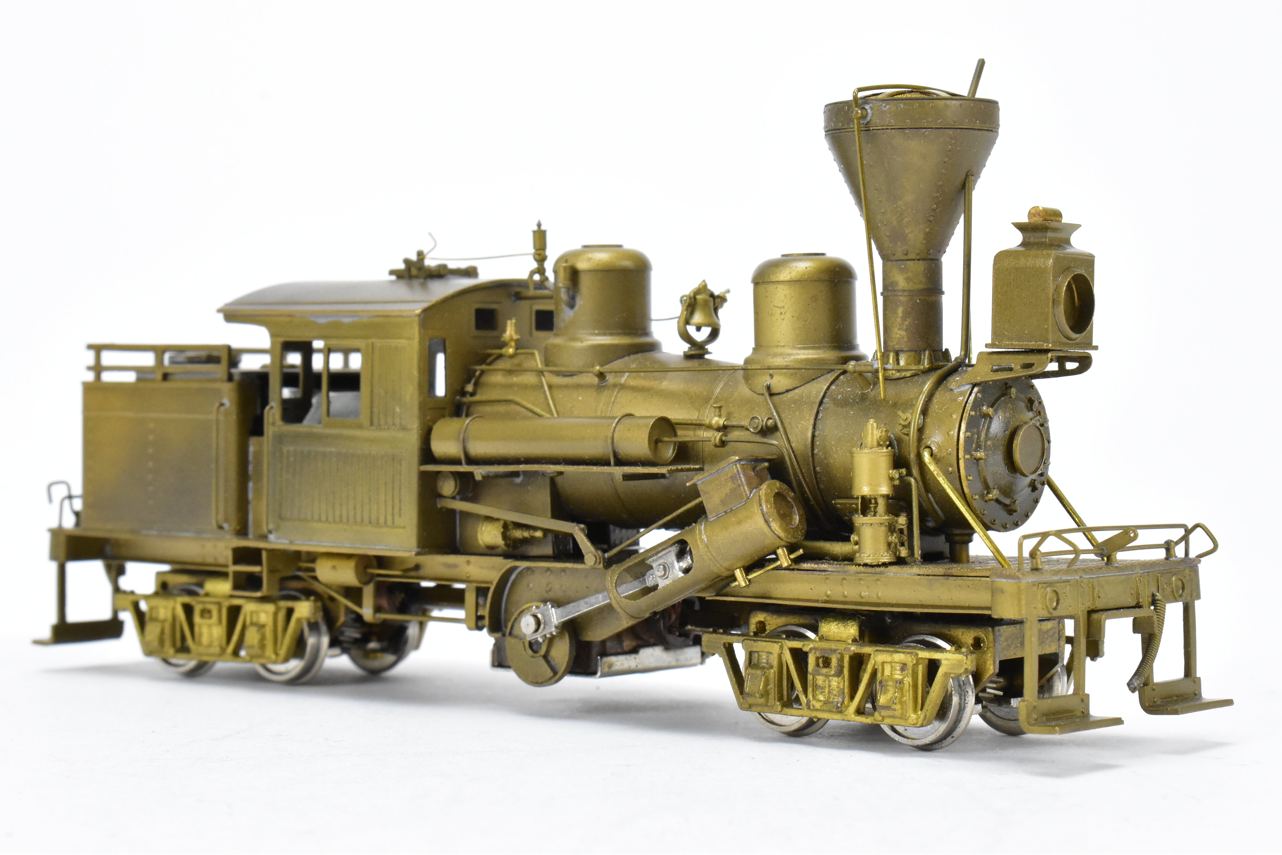 HO Scale Brass PFM - United 2-Truck Logging Climax Geared Locomotive Model for Railroad Enthusiasts