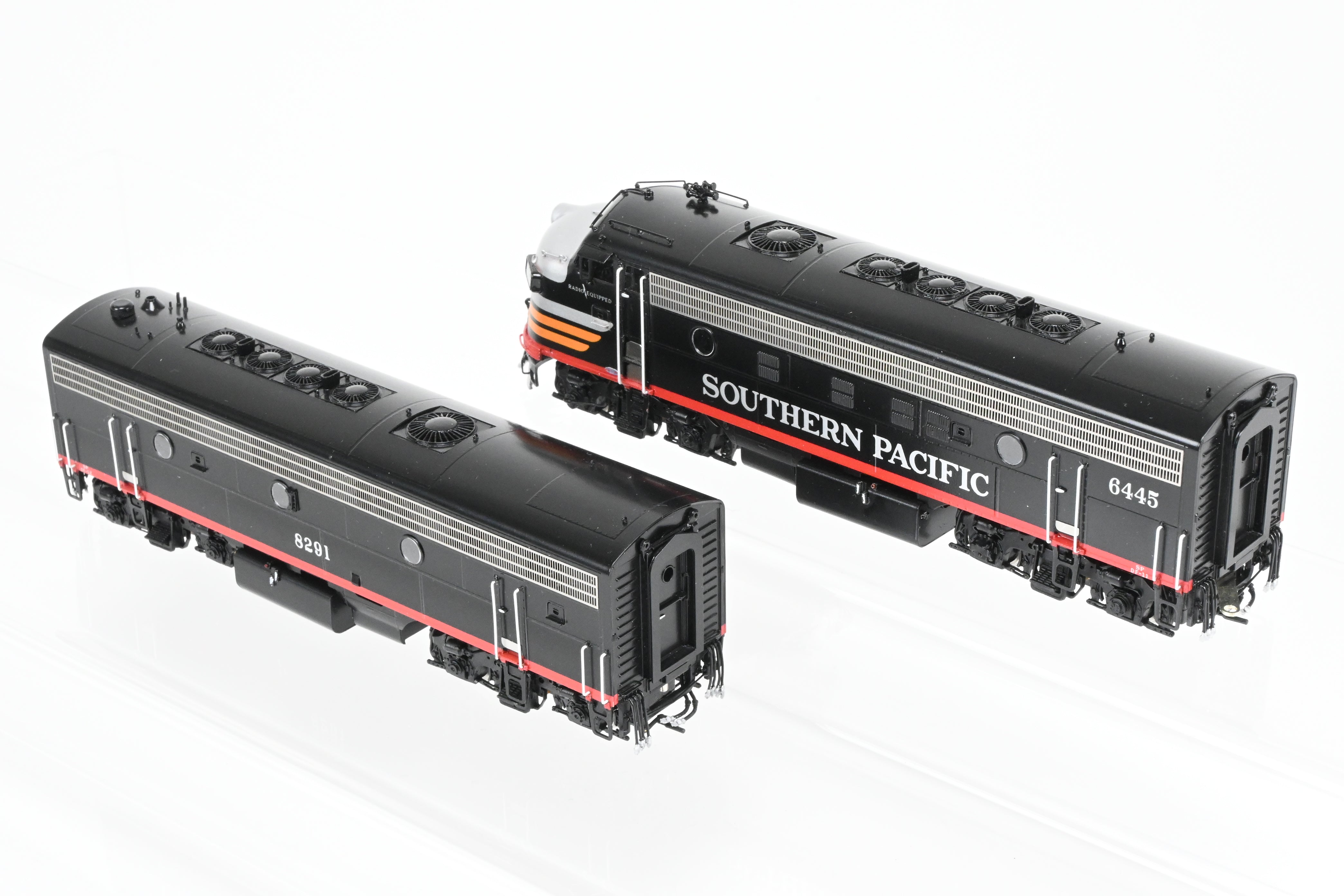 HO Scale Brass EMD FP7A/F7B Set in SP Black Widow Scheme